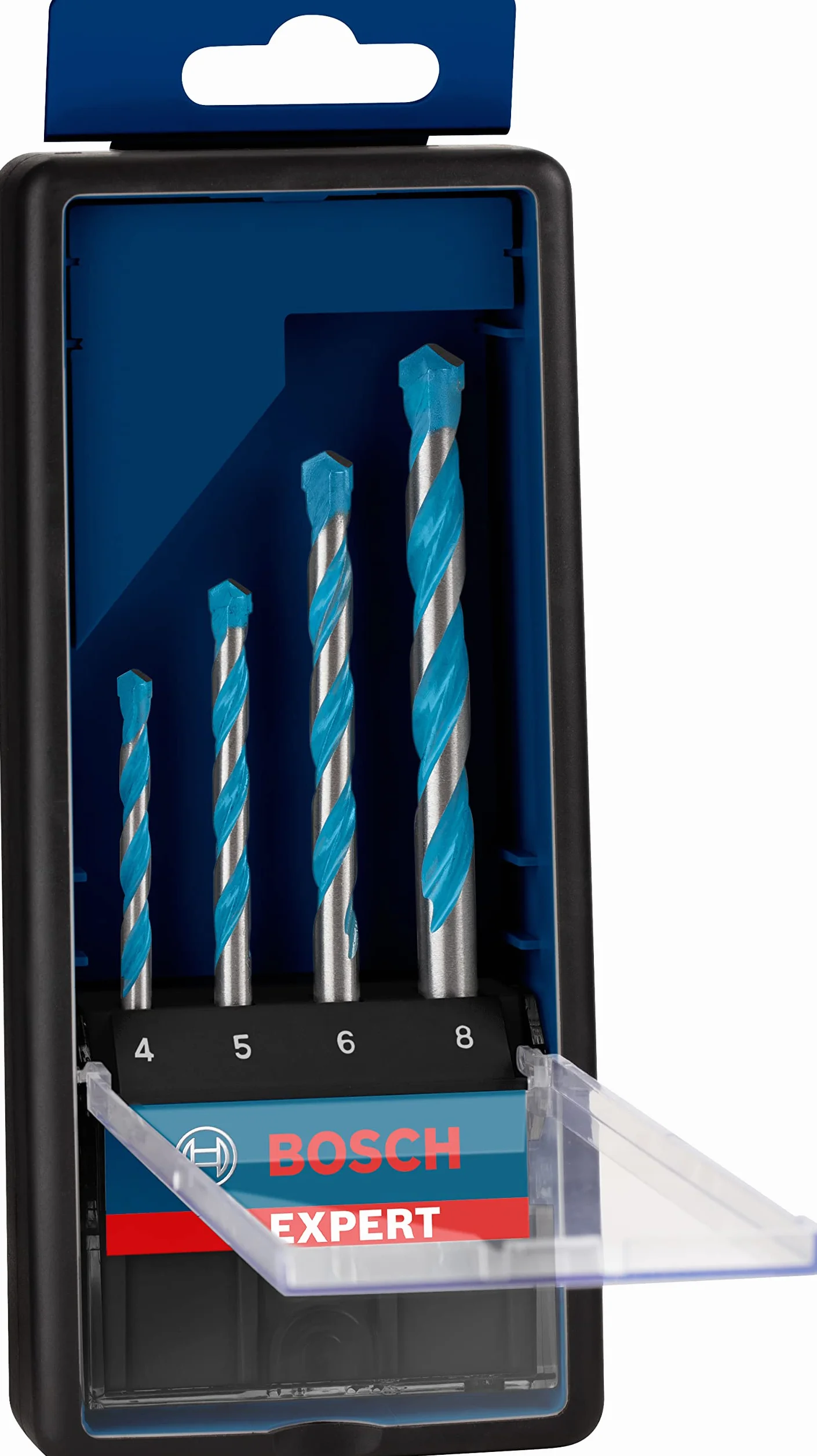 Bosch 4x Zestawy wierteł wielozadaniowych EXPERT CYL-9 MultiConstruction (do Beton, Miękkie płytki, Ø 4-8 mm, Professional Akcesoria Wiertarki/wkrętarki udarowe, Wiertarki/Wkrętarki)