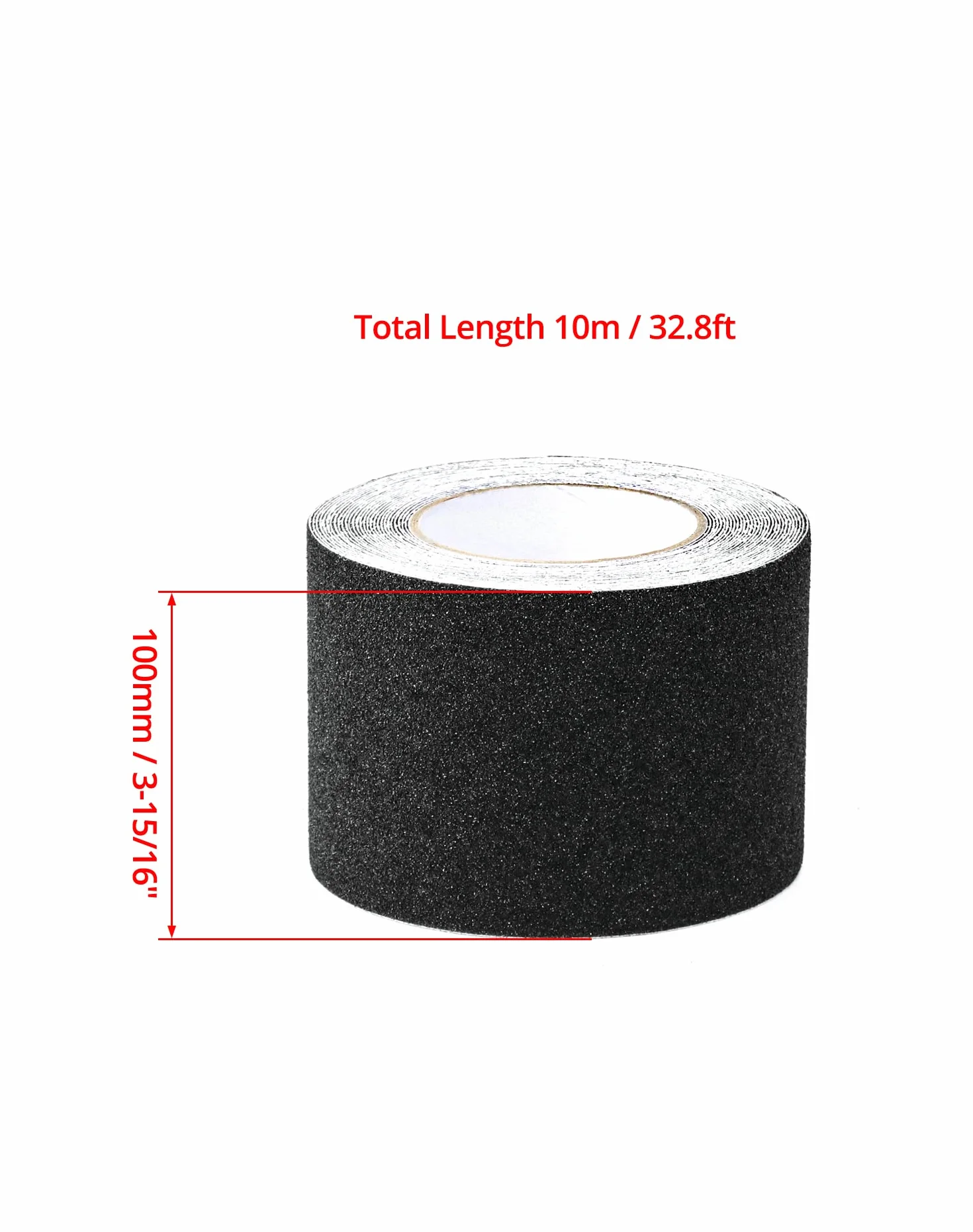 QWORK® Taśma antypoślizgowa - 10m x 10cm - samoprzylepne wodoodporne paski antypoślizgowe do podłóg drabiny schodowej wewnątrz i na zewnątrz