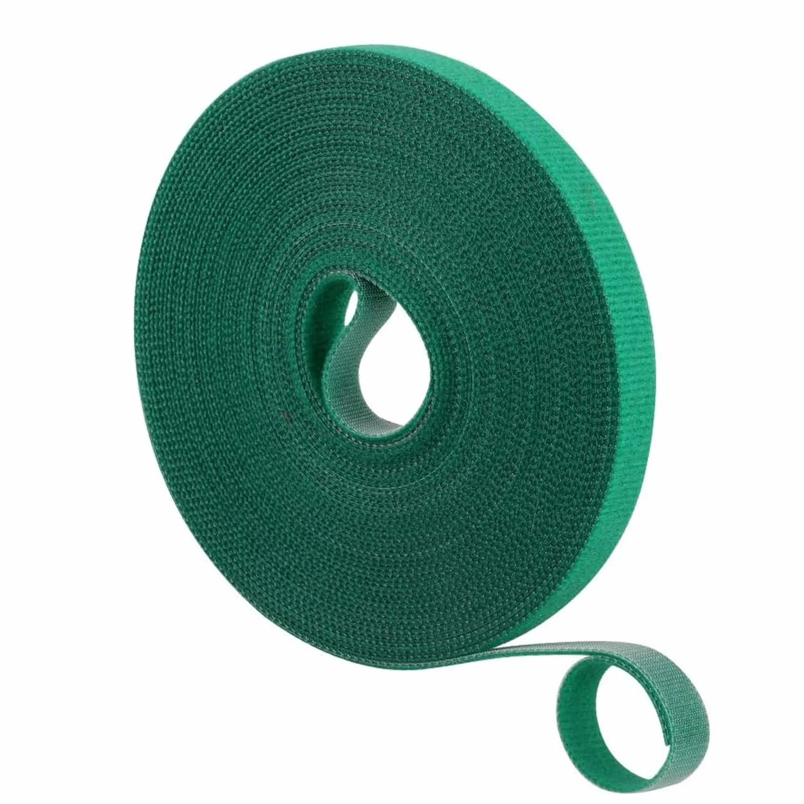 Opaska na rzep do roślin 20 m x 10 mm, zielona, taśma wielokrotnego użytku