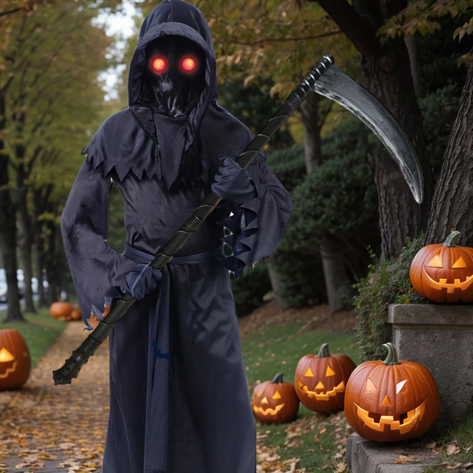 Kosa Ponury Żniwiarz Halloween Cosplay z Tworzywa Sztucznego 81 cm
