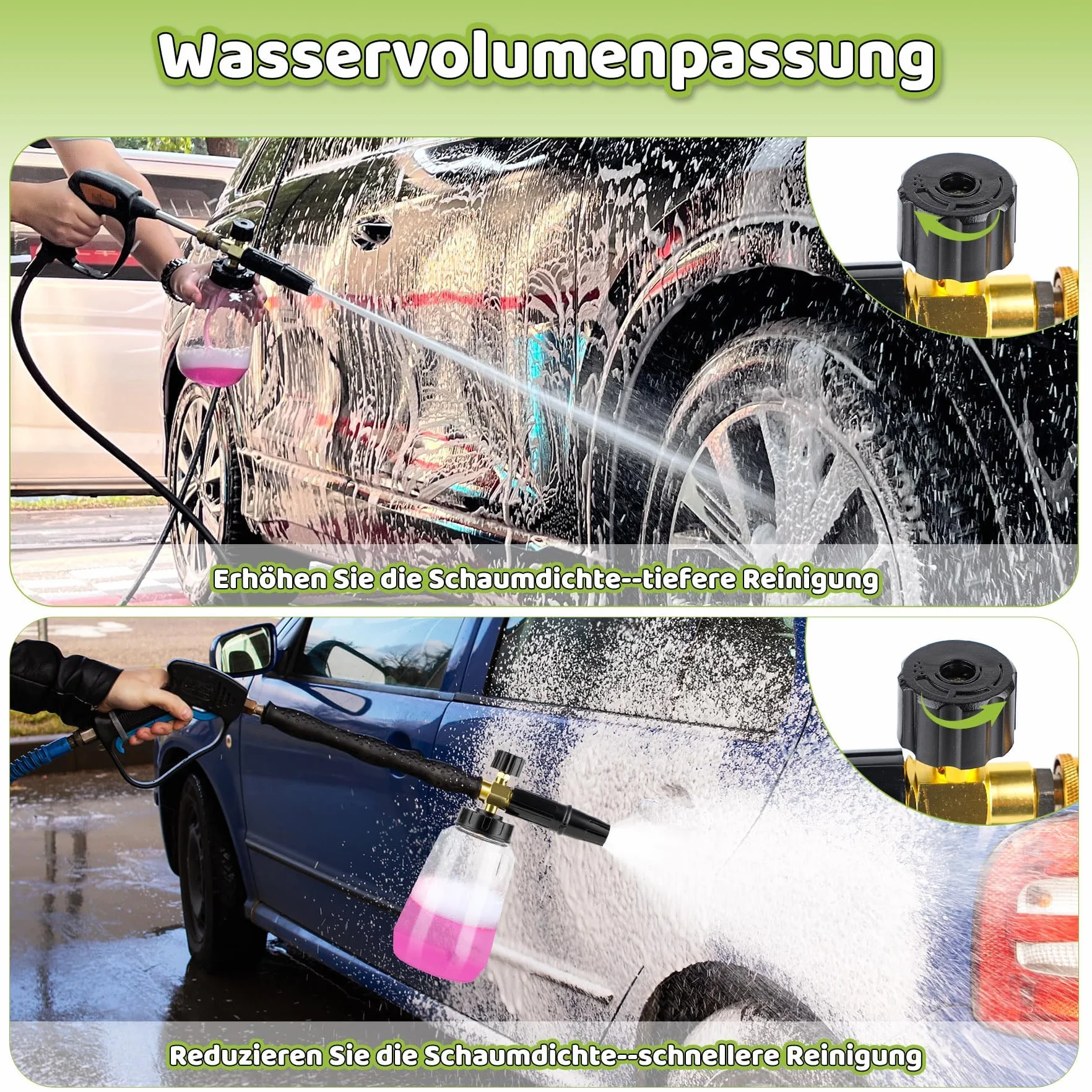Forever Speed pistolet do spieniania myjka ciśnieniowa K2 K3 K4 K5 K6 K7, dozownik mydła 1 l