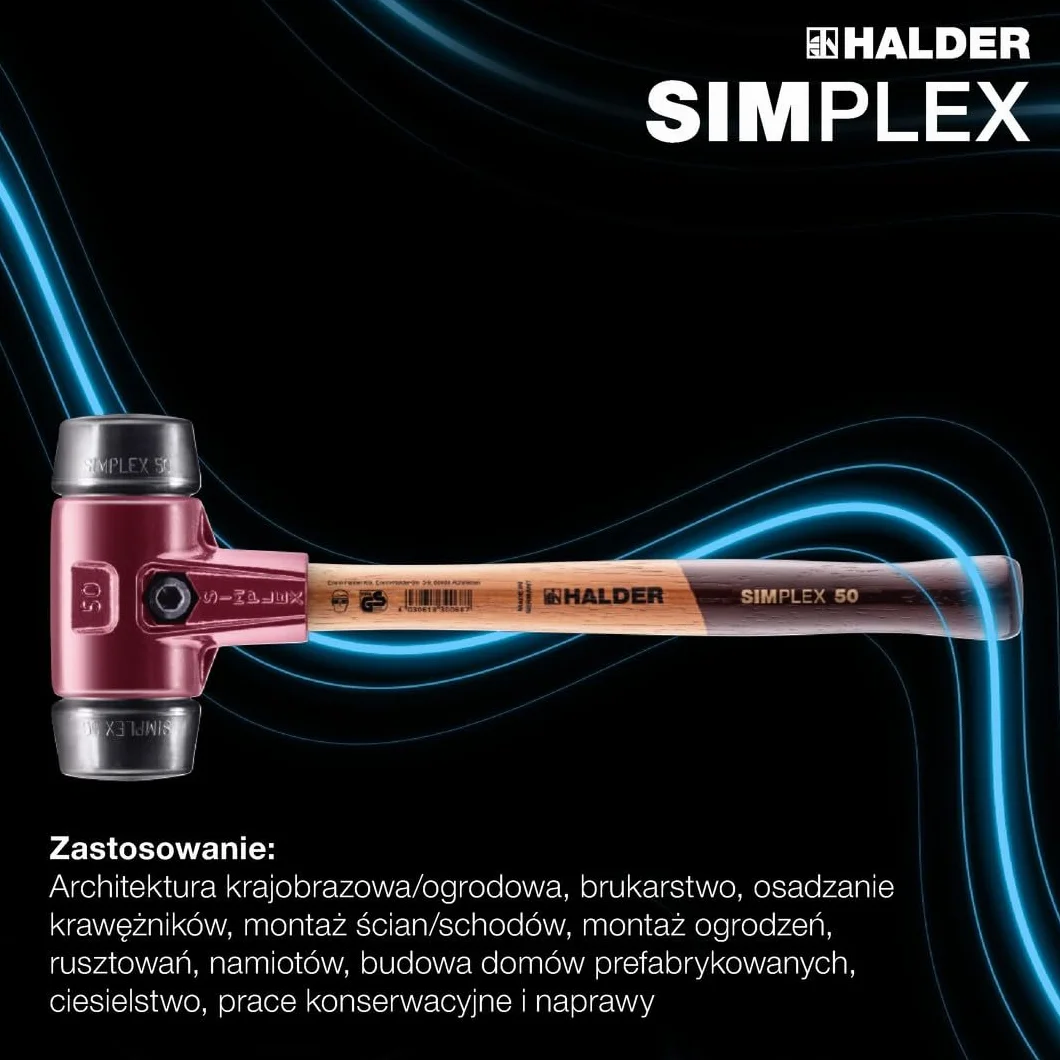 Halder 3002060 60 mm 3002 gumowy młotek "Simlpex" EH Soft-Face - wielokolorowy