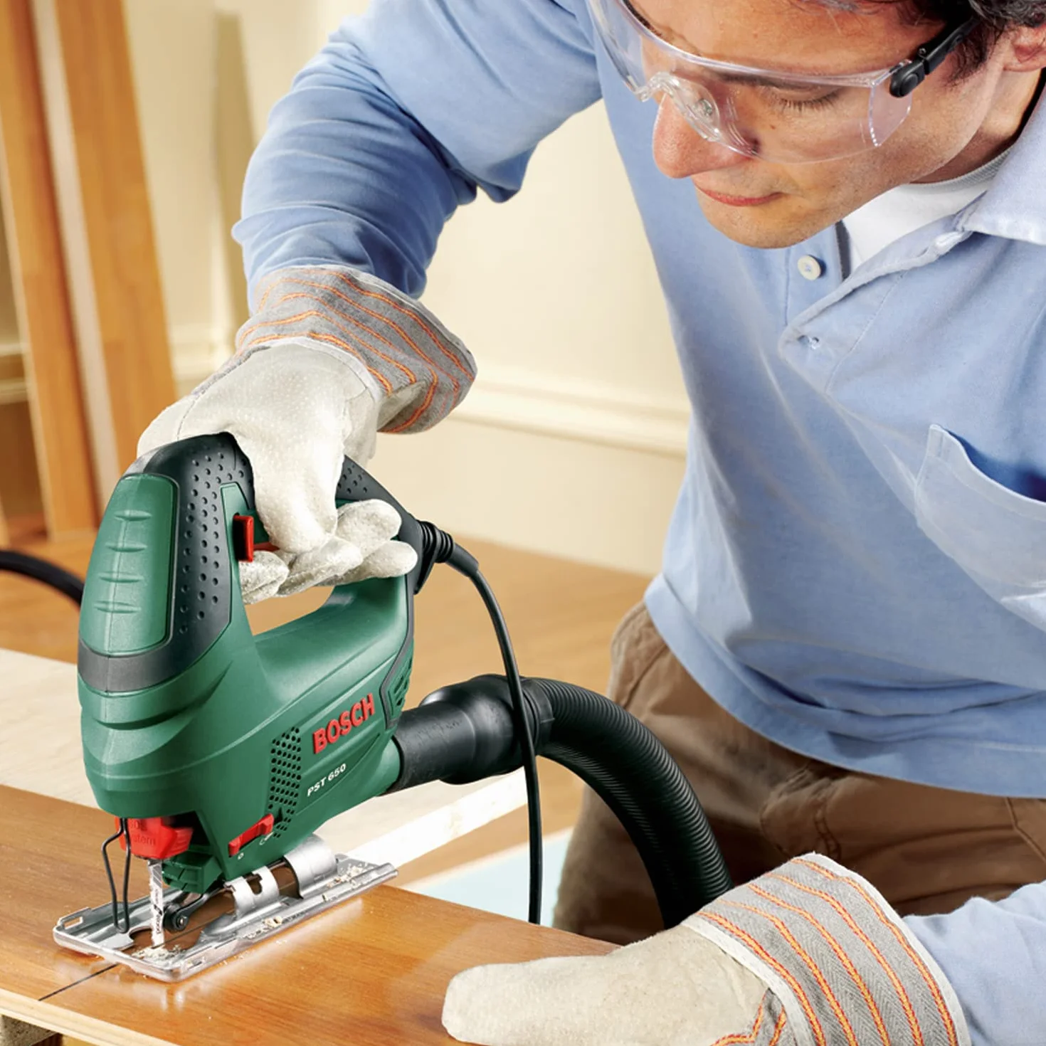 Bosch Home and Garden Wyrzynarka PST 650 (500 W, głębokość cięcia w stali/drewnie 4 mm / 65 mm, walizka)
