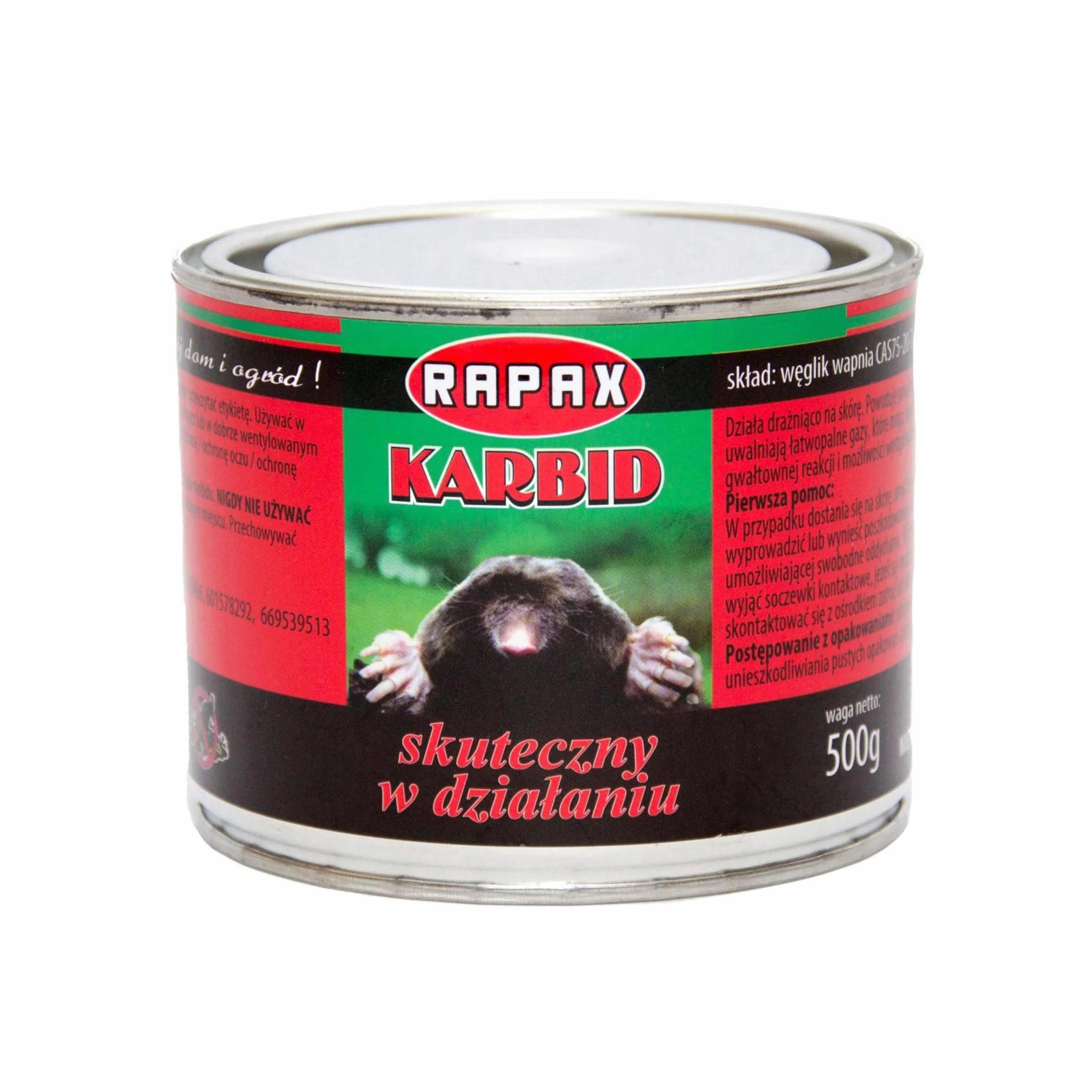 KARBID do wypłaszania kretów 500g