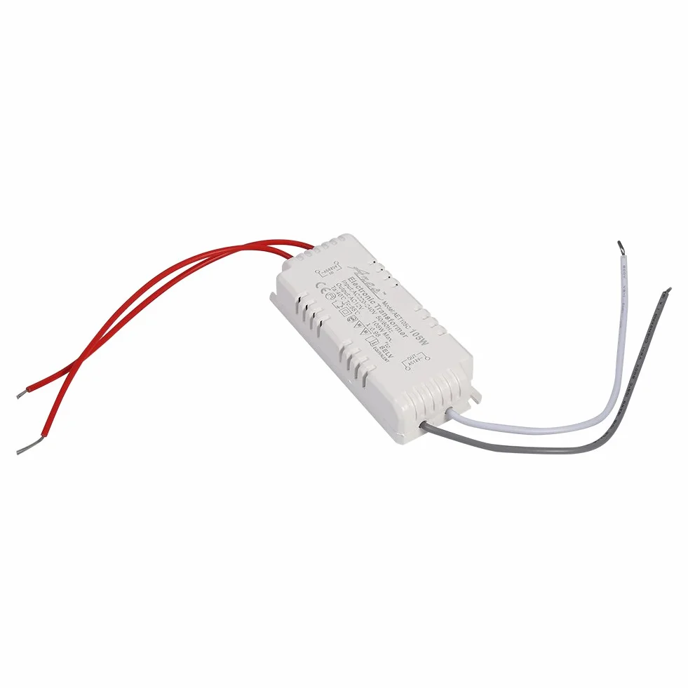105w Transformator Elektroniczny, Halogenowa Sterownik żarówki Zasilacz Elektroniczny Transformator Konwerter Napięcia Nowy do Ochrony żarówek Niskonapięciowych lub Koralików Lampowych