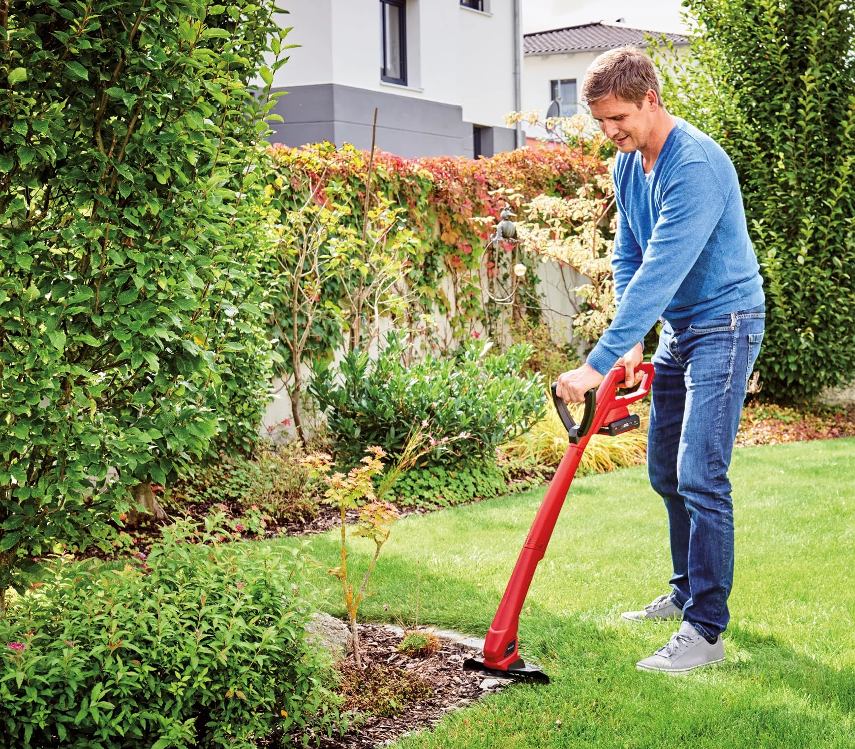 Einhell Podkaszarka akumulatorowa GC-CT 18/24 Li P Kit Power X-Change (Li-ion, 18 V, 8500 obr./min, szerokość cięcia 24 cm, w tym 20 ostrzy z tworzywa sztucznego, akumulator 1,5 Ah i ładowarka)