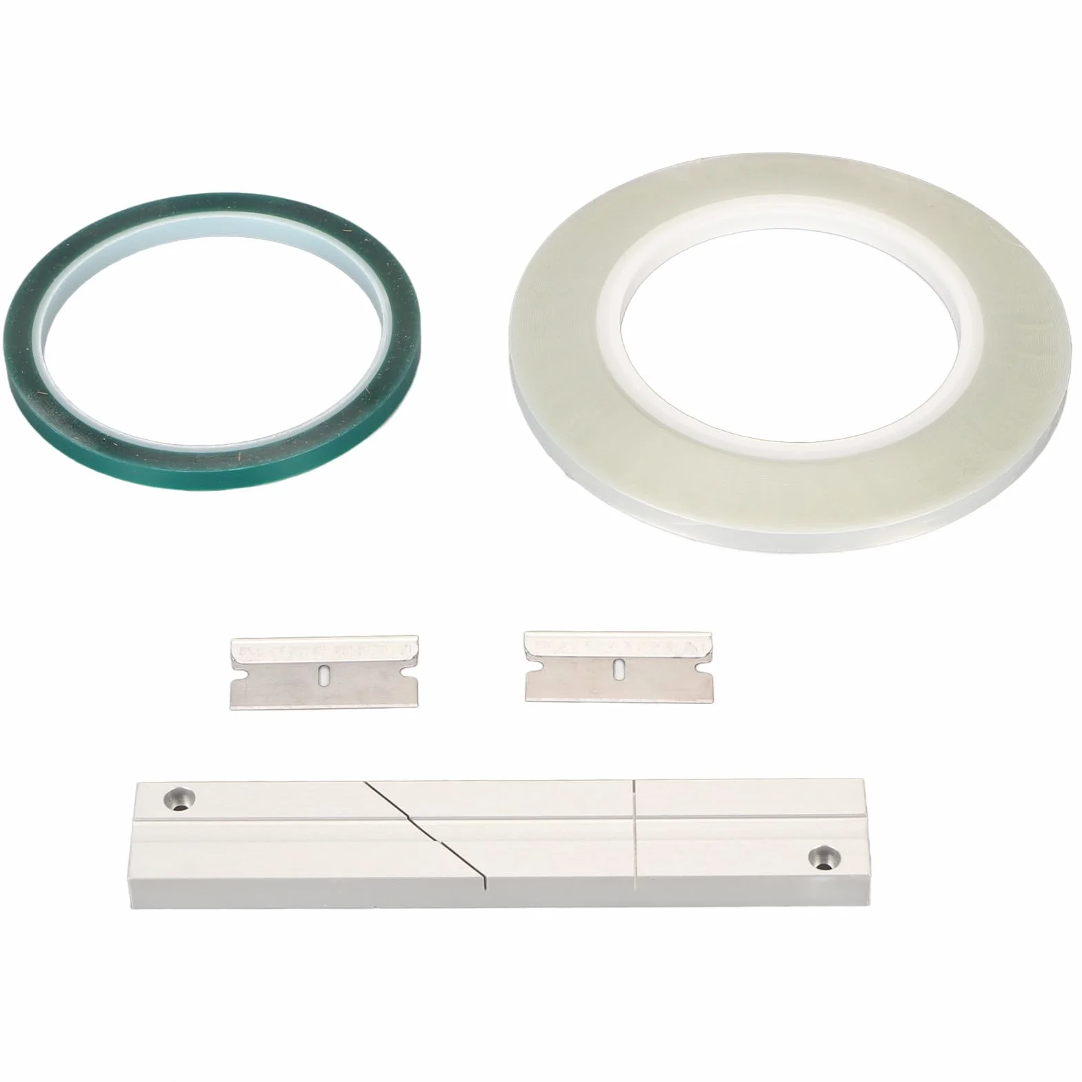 Zestaw do łączenia Taśm 1/4 10 Cali, Zestaw do łączenia Taśm Audio z otwartą szpulą, z Blokiem do łączenia Taśm, Taśmą do łączenia i Taśmą prowadzącą, do Magnetofonów Szpulowych