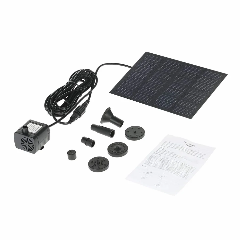 Pompa solarna do stawu 160 l/h 6 V 1,2 W bezszczotkowa