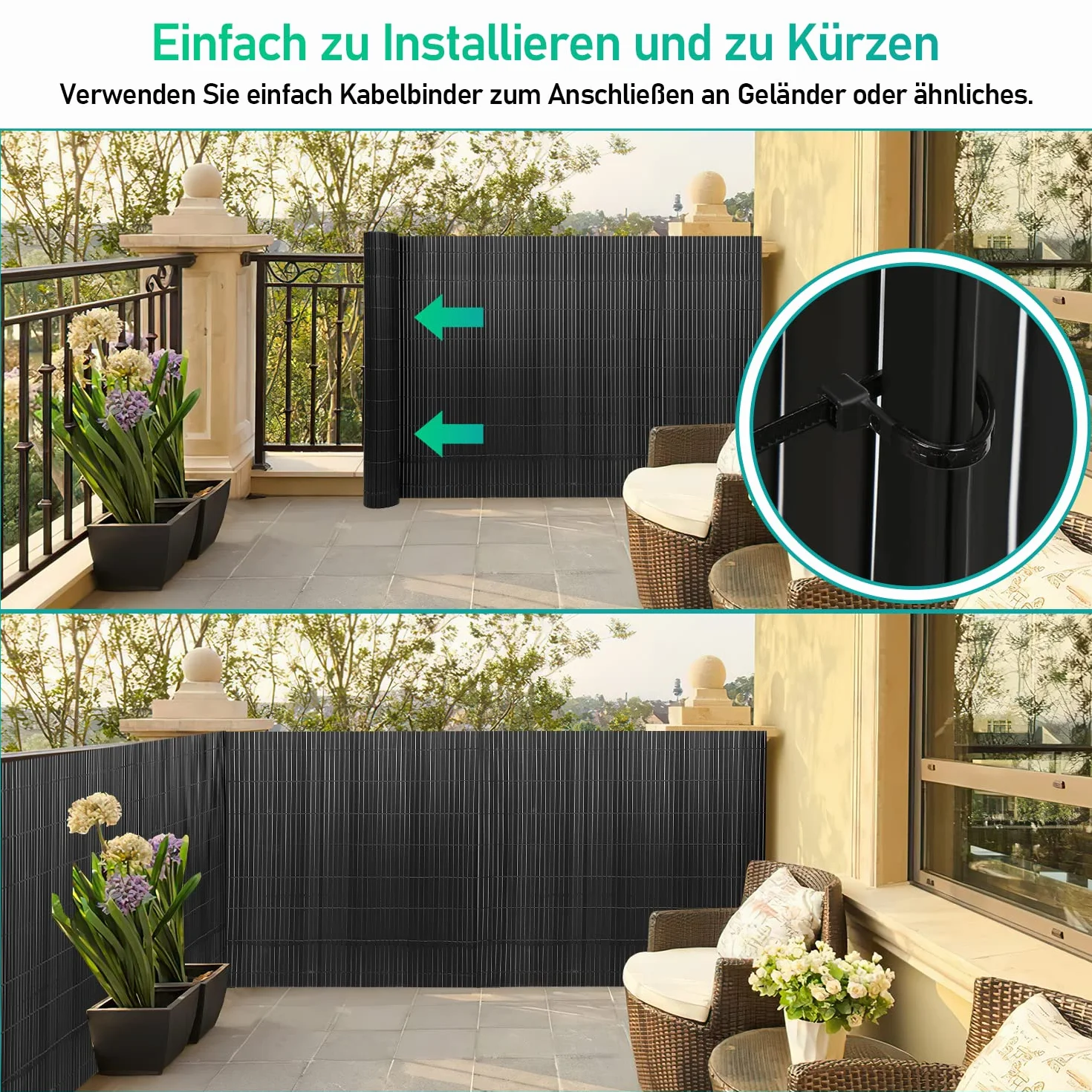 Mata maskująca z PCW 160x600cm Standard czterokrotne wzmocnienie wewnętrzne antracyt