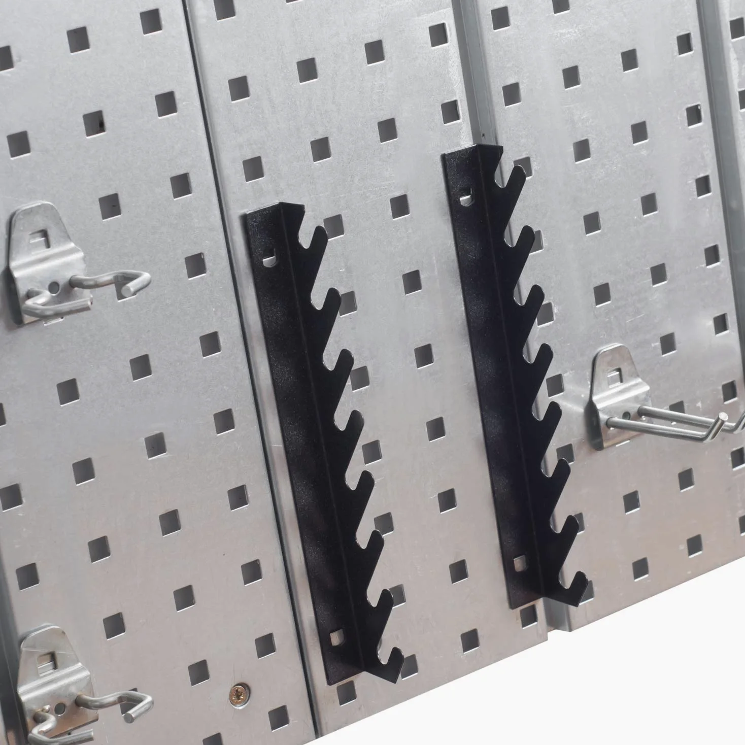 Ścianka narzędziowa z metalu – 1160 mm x 770 mm – zestaw 42 uchwytów na narzędzia ze ścianką perforowaną, system magazynowy, ścianka na narzędzia, regał ścienny, regał warsztatowy, kolor czerwony