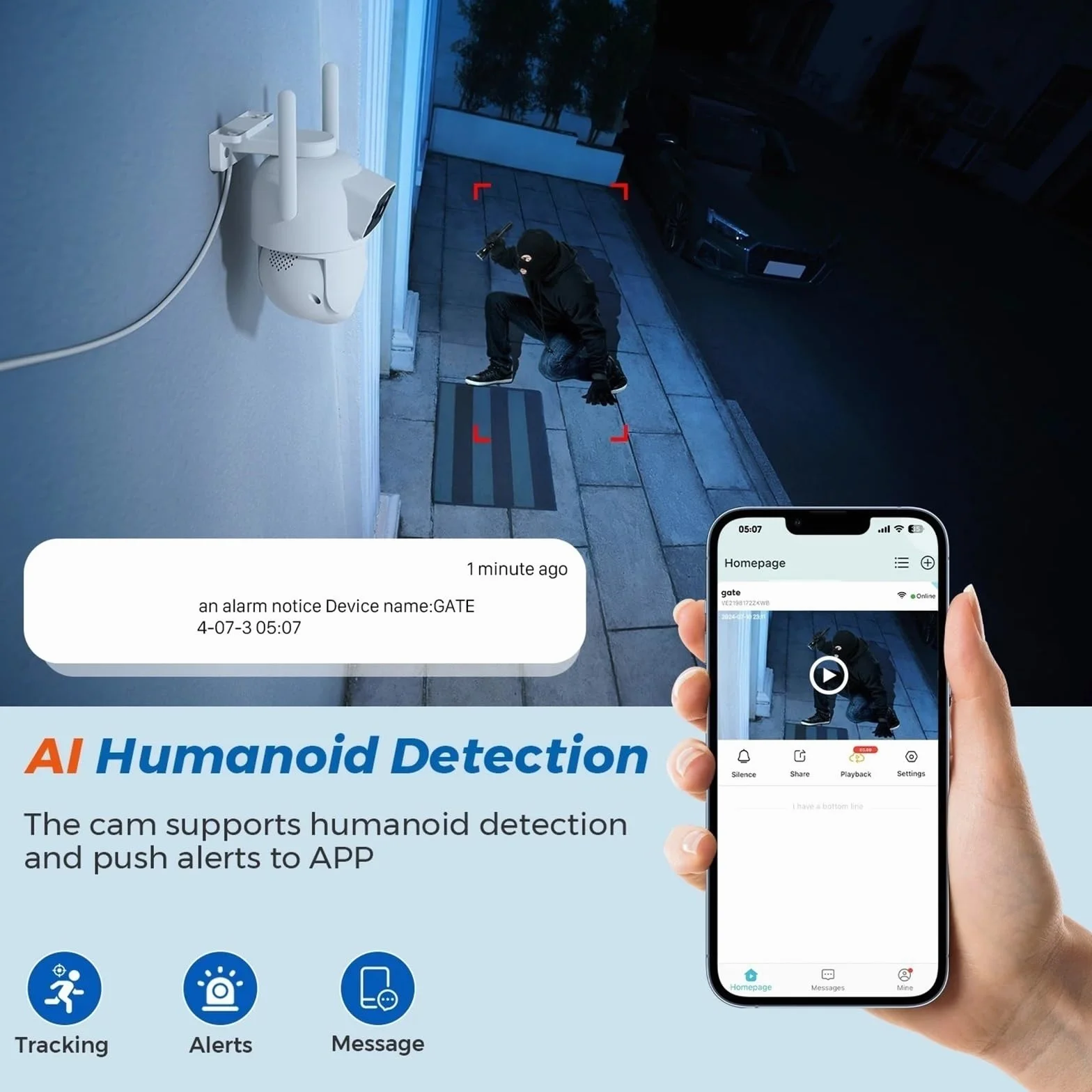 Kamera bezpieczeństwa Wi-Fi 8MP z podwójnym obiektywem i podwójnym ekranem, kamera do monitoringu zewnętrznego, noktowizor, detekcja ruchu, CCTV, kamera IP PTZ(8MP Add 128G Card)