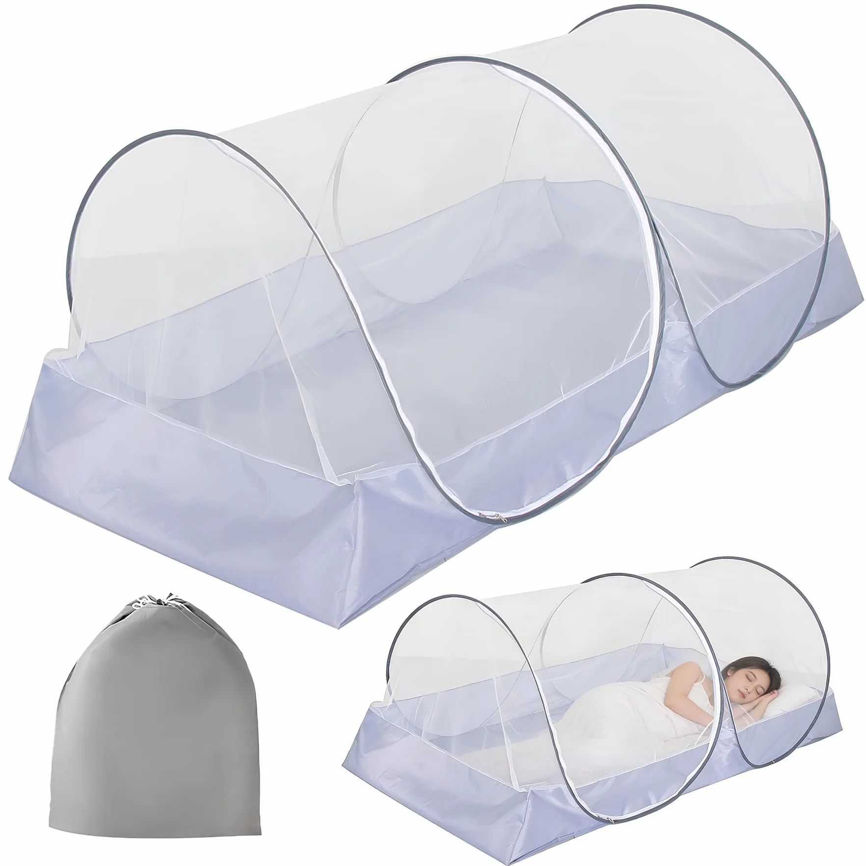 Moskitiera Pop Up 200x100x73 cm składana przenośna kempingowa
