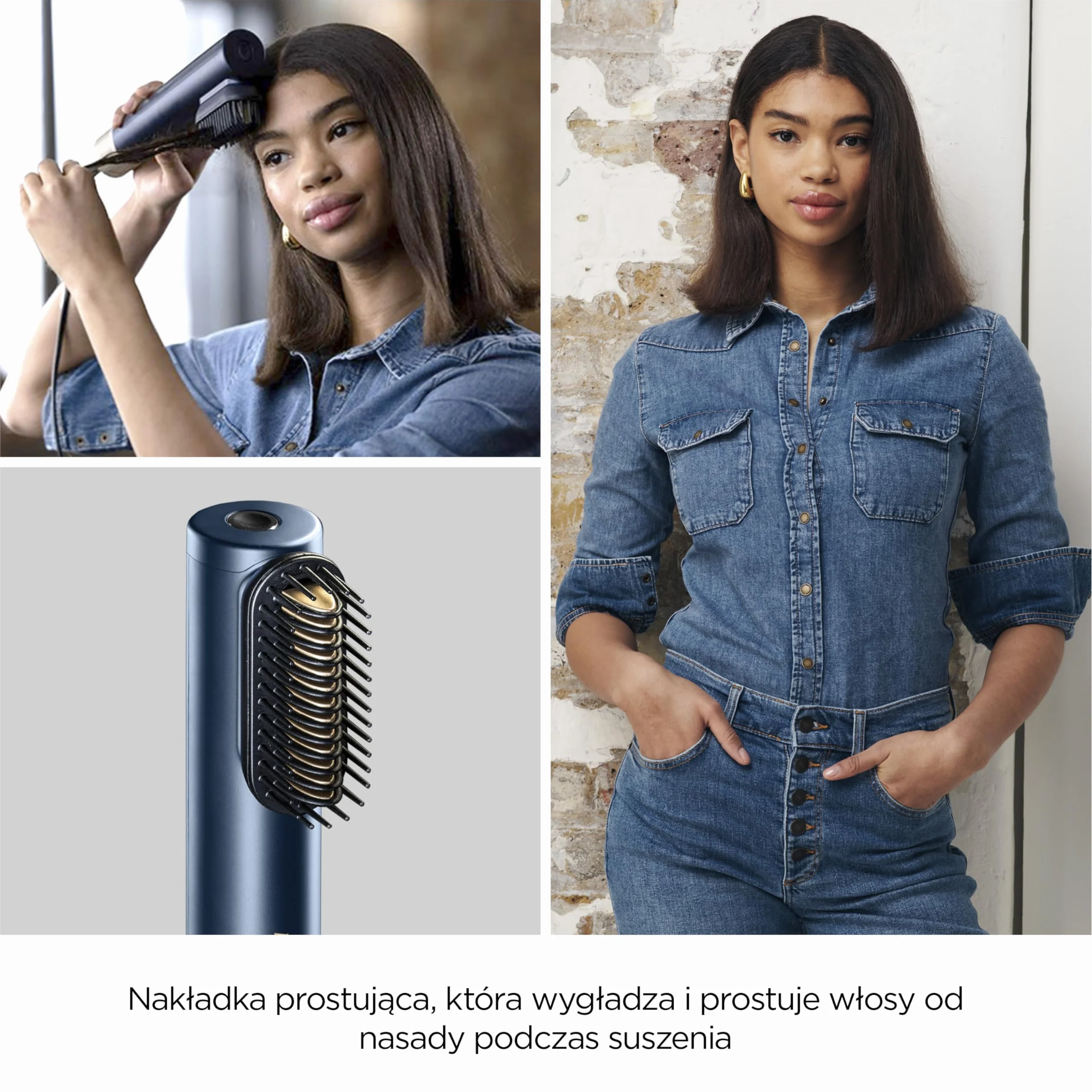 BaByliss Air Wand - suszarka do włosów, prostownica i stylizator w jednym, na mokro i na sucho, zapobiegająca puszeniu się, bez uszkodzeń cieplnych, 3 nakładki, AS6553E - Amazon Exclusive