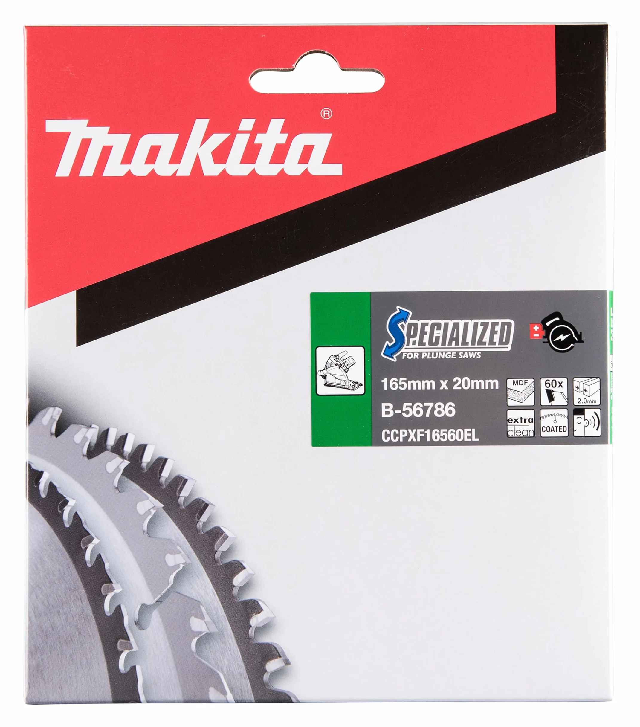 Makita B-56786 specjalistyczna piła do pił wgłębnych 165x20x60T