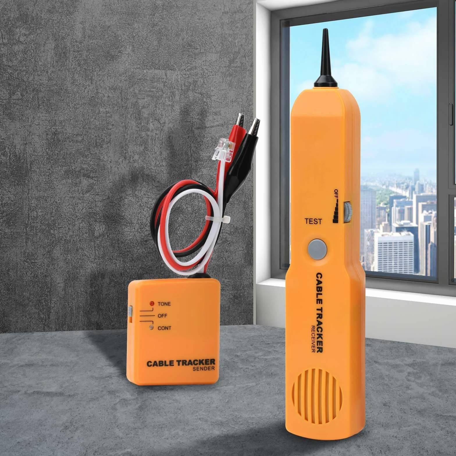 RJ11 Ploter kablowy z regulacją głośności, tester kabli z generatorem dźwięku i zestawem testowym do badań i śledzenia, ciągłość