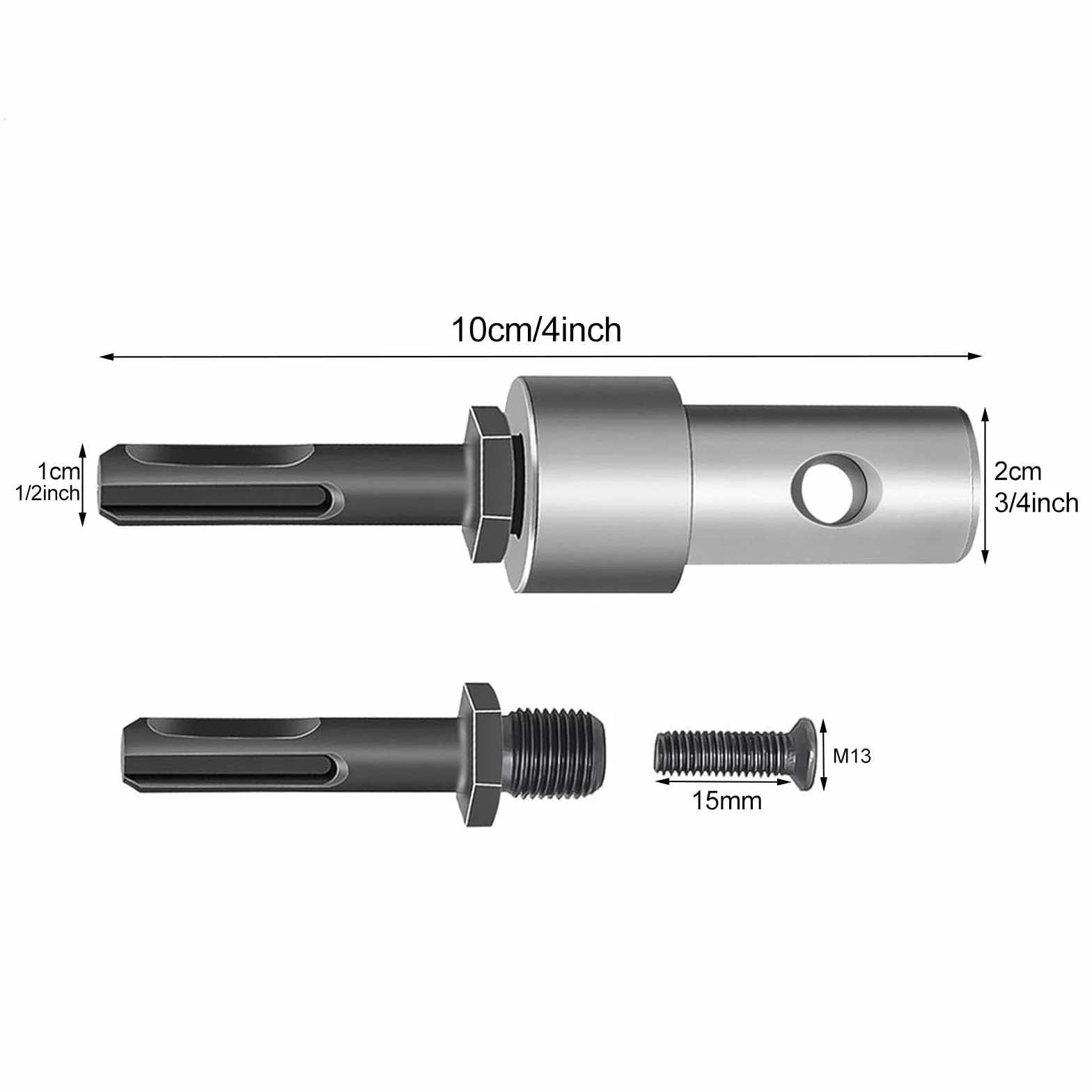 Wiertło do gleby średnica 120 mm długość 800 mm stal wiertło ogrodowe ze sworzniem zabezpieczającym i adapterem wiertło do gleby SDS wiertło ogrodowe wiertło spiralne wiertło do słupków wiertło