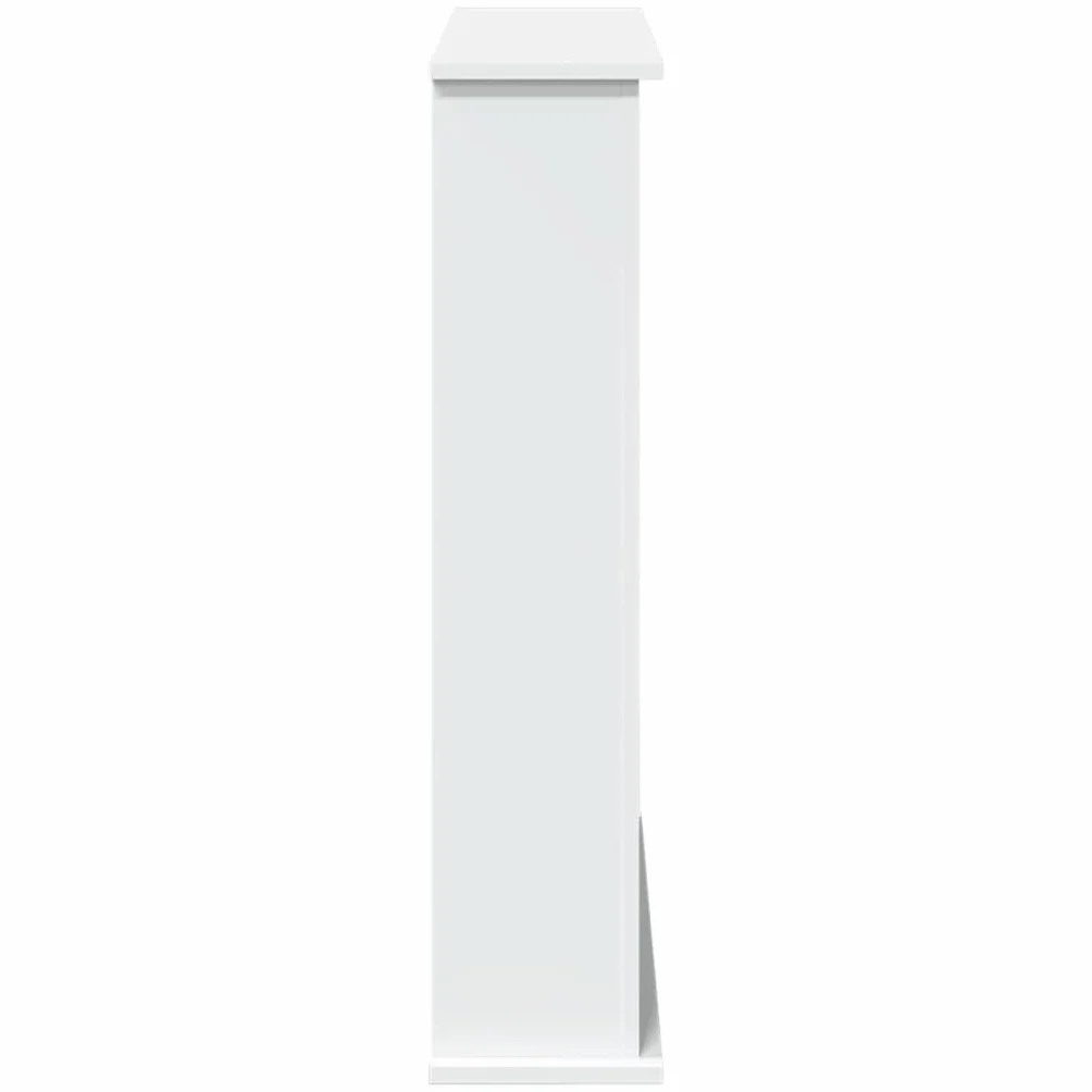 vidaXL Obudowa kominka, biała, 75x20x87,5 cm, materiał drewnopochodny, obudowy kominków, rama kominka, zabudowa kominka, kominek, gzyms do kominka