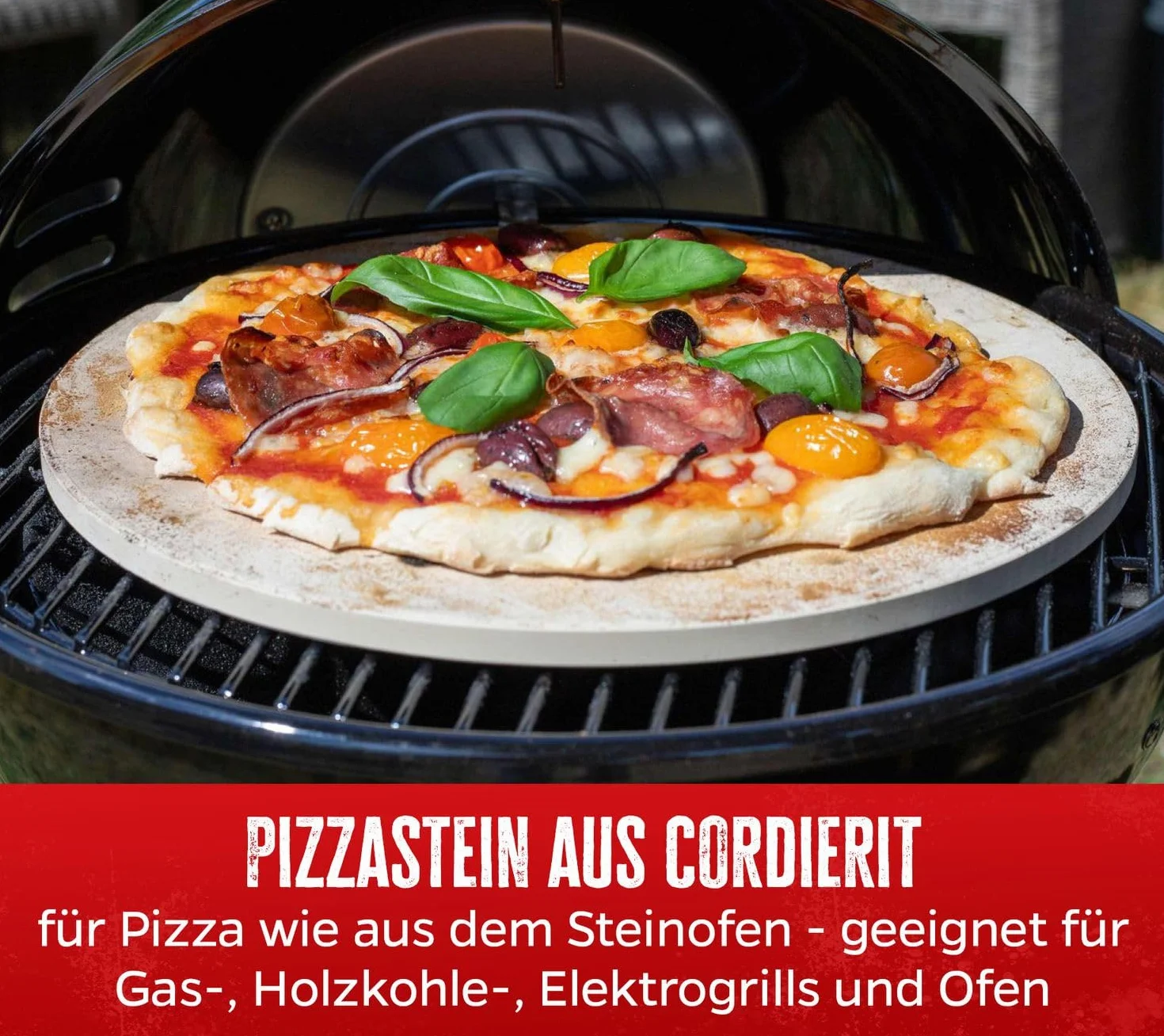Grillfürst Okrągły kamień do pizzy z kordierytu Ø 33 cm do grilla i piekarnika