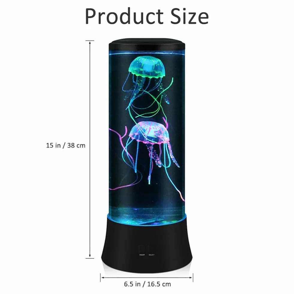 Lampa POYO z meduzami, LED lampa lawendowa z meduzami zmieniającymi kolor, 7 ustawień kolorów, lampa nastrojowa, dekoracja do domu, biura, wspaniały prezent dla dzieci