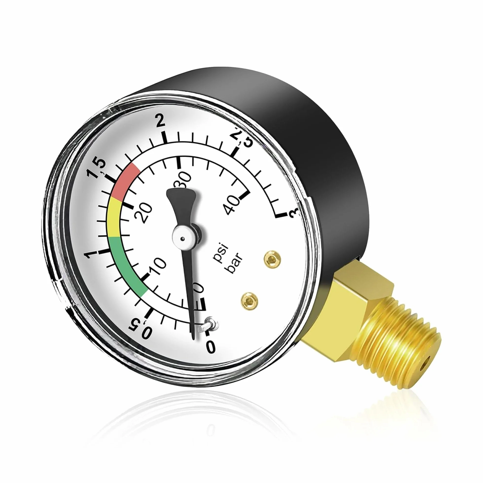 Manometr basenowy średnica 50 mm przyłącze pionowe 0-3 BAR/PSI do filtra piaskowego