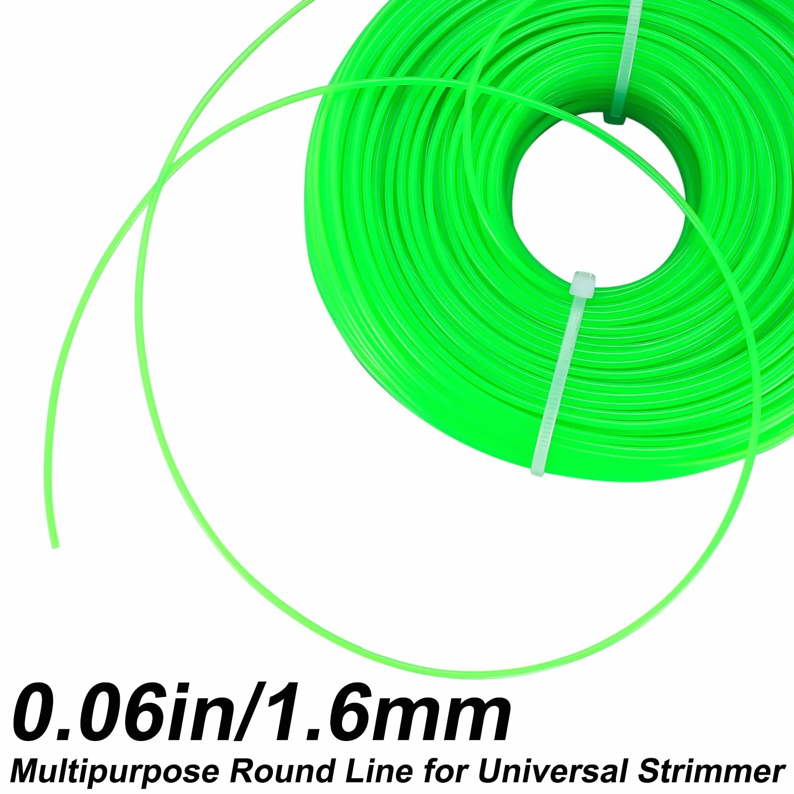 2 x żyłka do podkaszarki 1,6 mm, łącznie 200 m, nylonowa żyłka do podkaszarki, żyłka zapasowa do podkaszarki, żyłka do podkaszarki do trawy, do parku, ogrodu, podwórka, trawy, chwastów,
