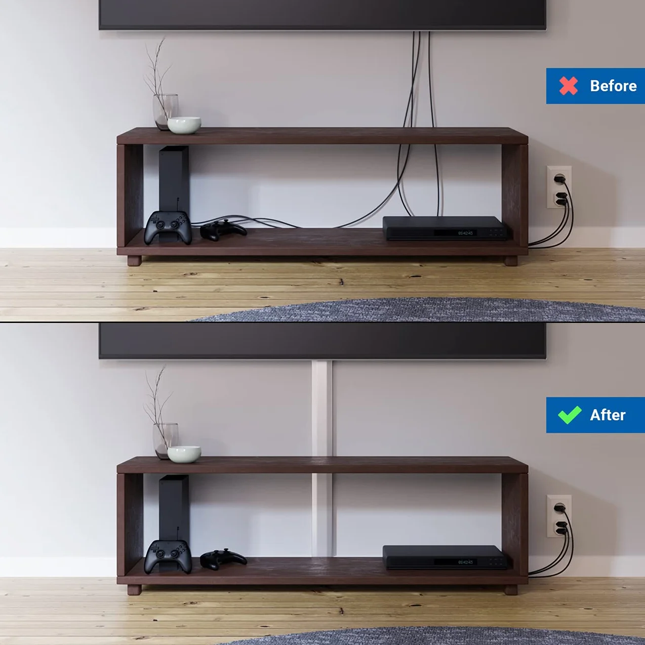 deleyCON uniwersalny kanał kablowy kanał liniowy innowacyjny mechanizm składania wysokiej jakości aluminium długość 50cm - szerokość 6cm - wysokość 2cm - biały