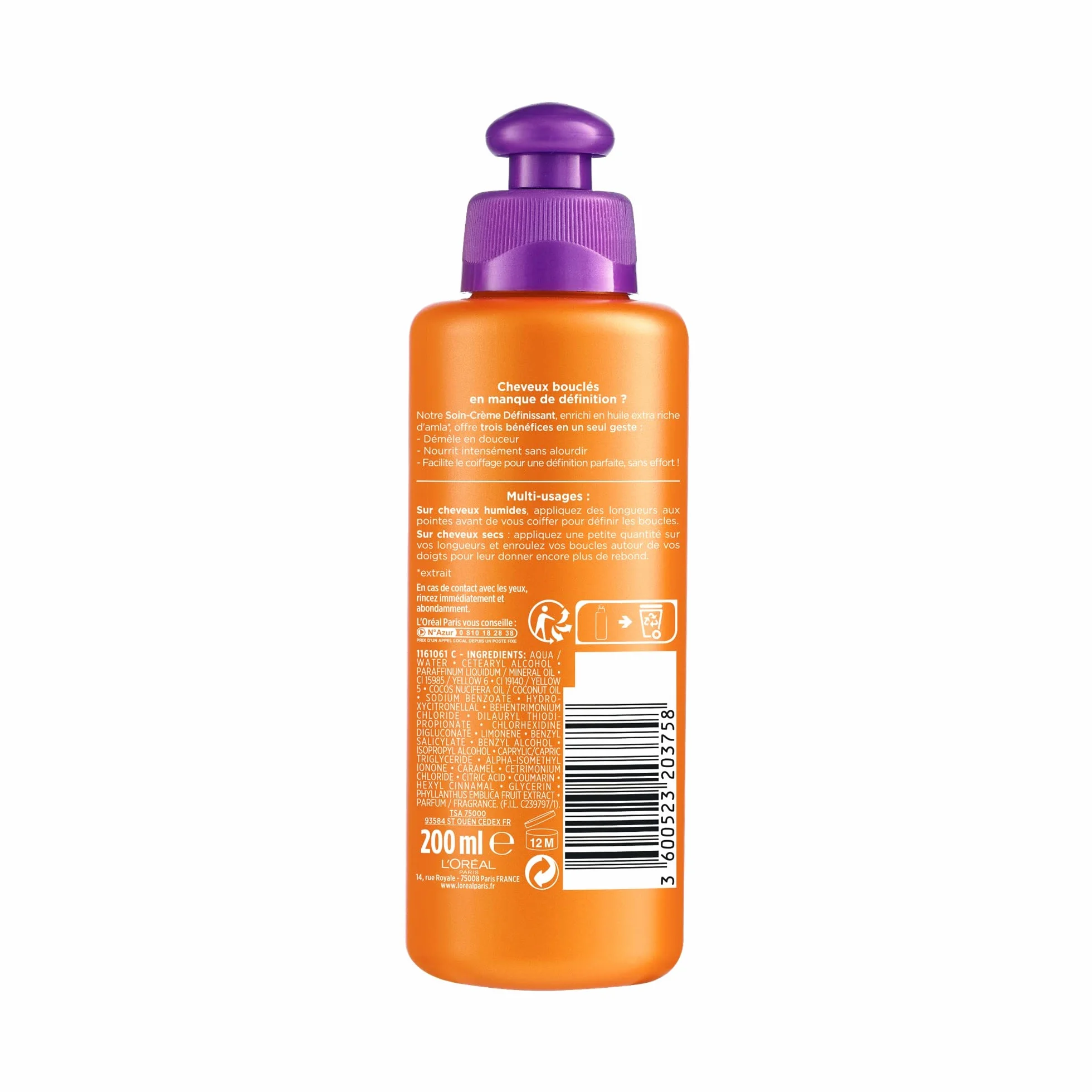 L'Oréal Paris Elseve Huile Extraordinaire Soin-Crème Definissant Cheveux Bouclés 200 ml