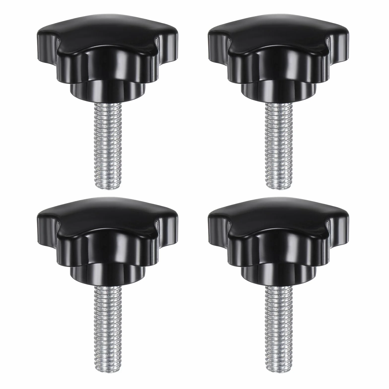 QUARKZMAN 4 sztuki śrub radełkowanych M8 x 30 mm, śruby motylkowe z gwintem, ocynkowana stal węglowa śruba z przetyczką 39 mm, okrągła śruba zaciskowa, śruba zaciskowa, śruba z uchwytem gwiazdowym