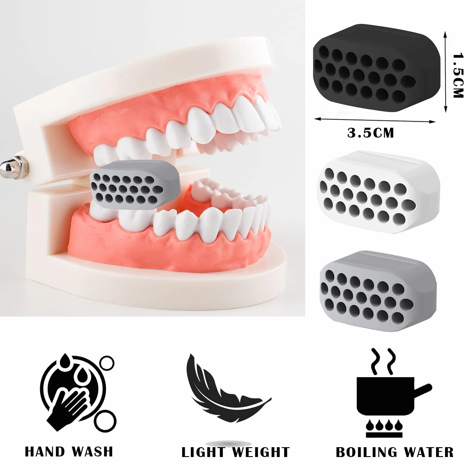 HIFOT 6 sztuk Jawline Trainer, podwójny podbródek, piłka do treningu szczęk, jawline exerciser dla mężczyzn i kobiet, wzmocnienie i ujędrnienie szczęki, karku i twarzy