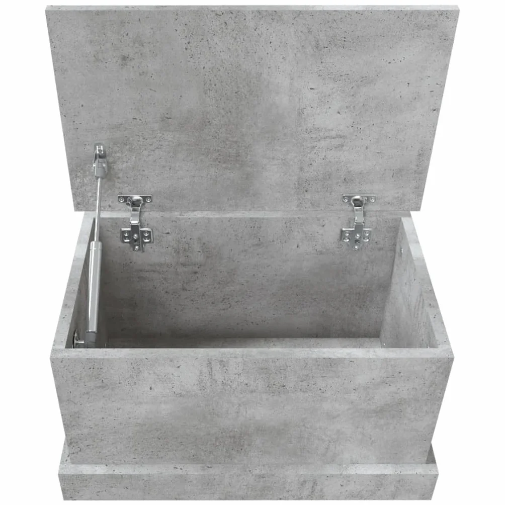 vidaXL Skrzynia, szarość betonu, 50x30x28 cm, materiał drewnopochodny
