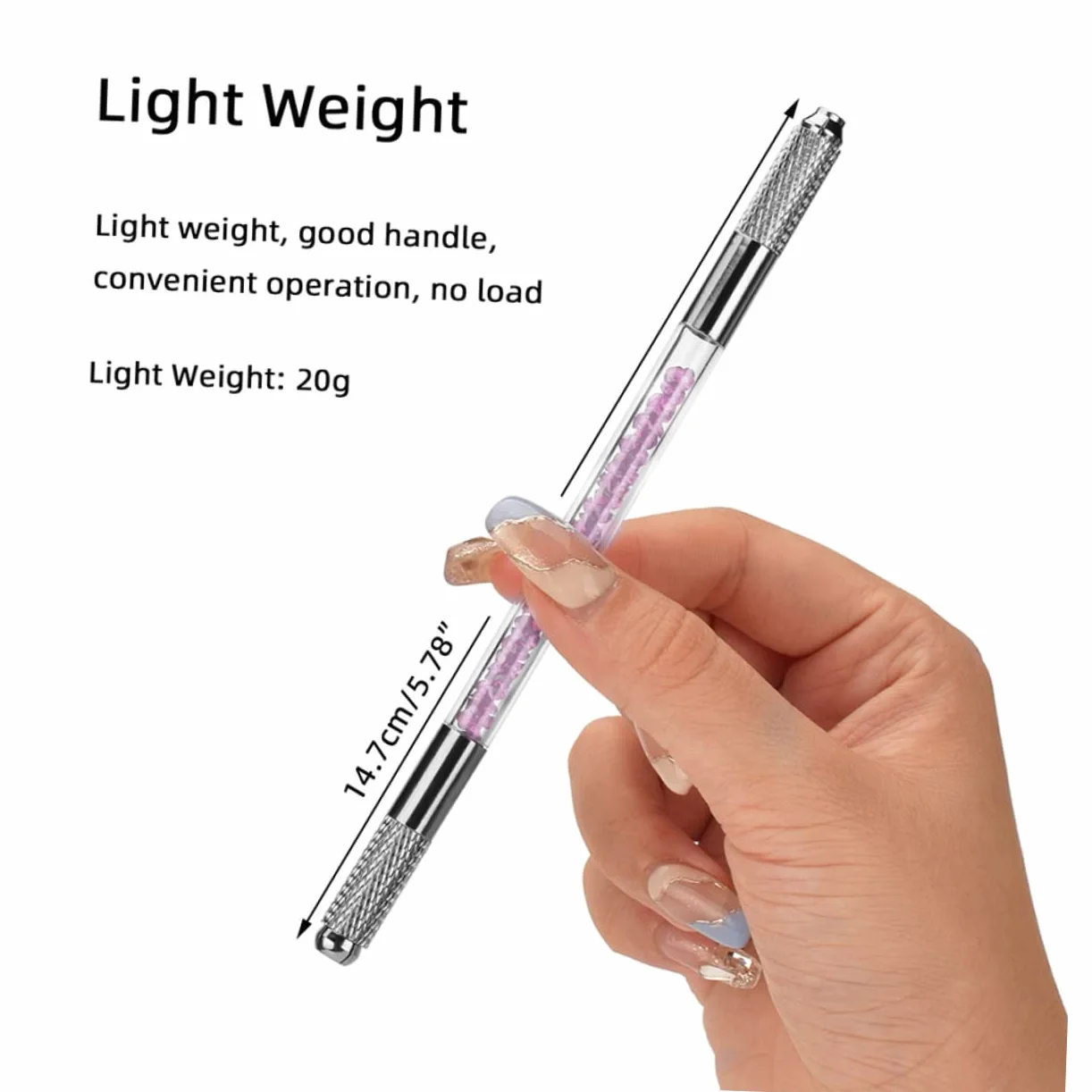 PACKOVE Acrylic Microblading Pen Do Tatuażu Brwi Ręczny Narzędzie Do Tatuażu Profesjonalny Uchwyt Igły Przenośny Sztuka Fioletowy
