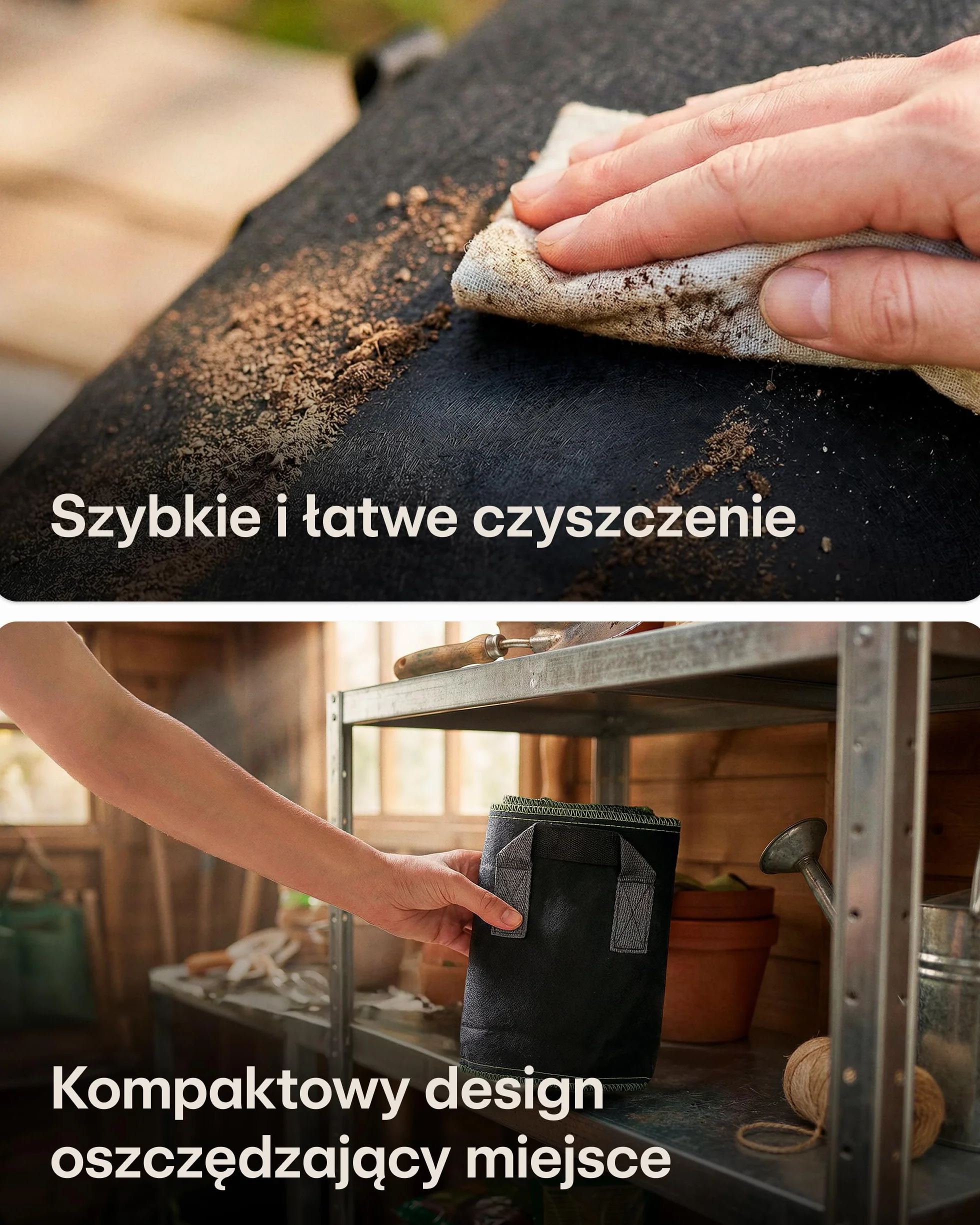 Worek do sadzenia 60L, 3 torba na rośliny z etykietami, z uchwytem