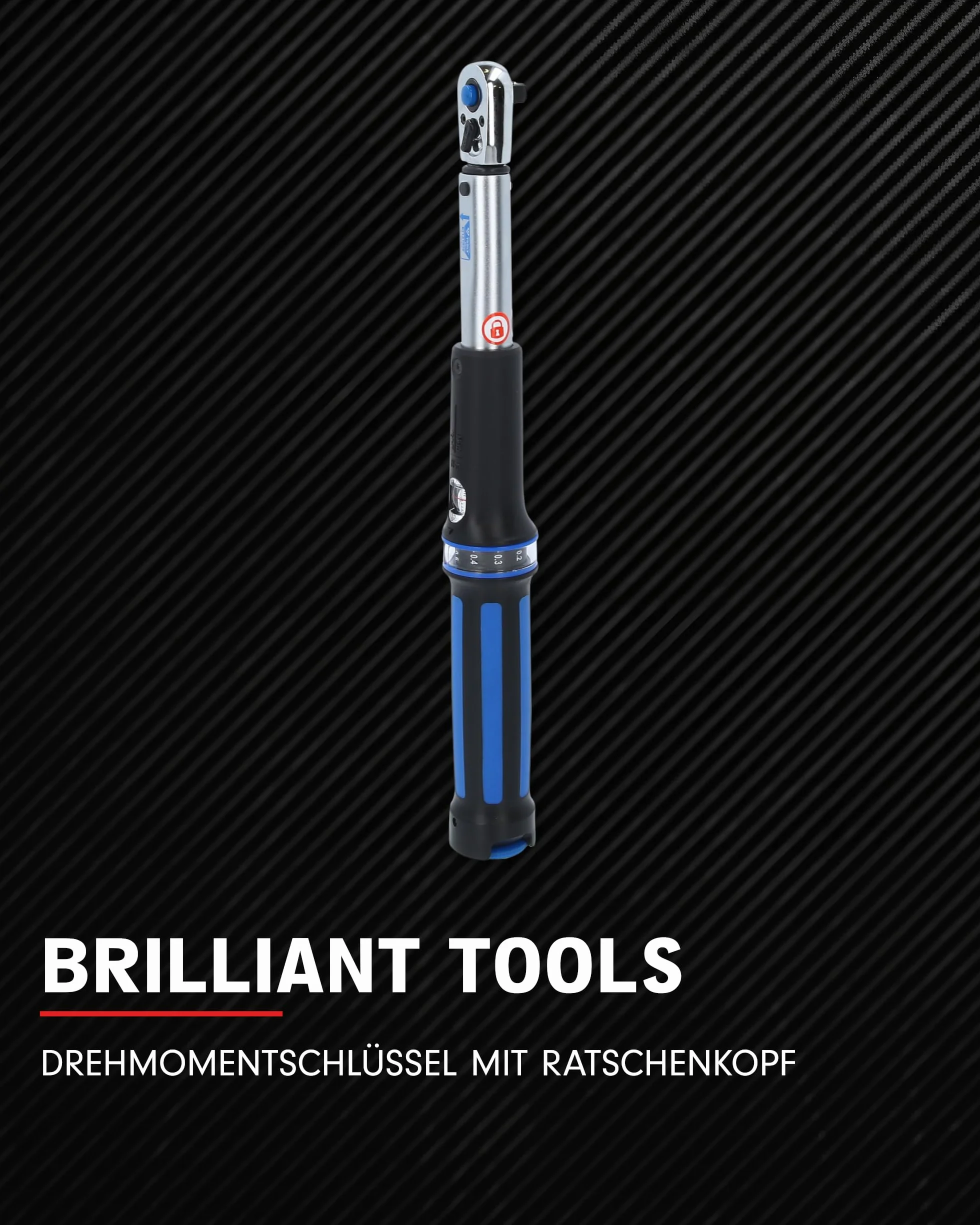 BRILLIANT TOOLS BT141906 1/4" Klucz dynamometryczny z przełączaną głowicą grzechotkową, 1 - 25 Nm [Powered by KS TOOLS]