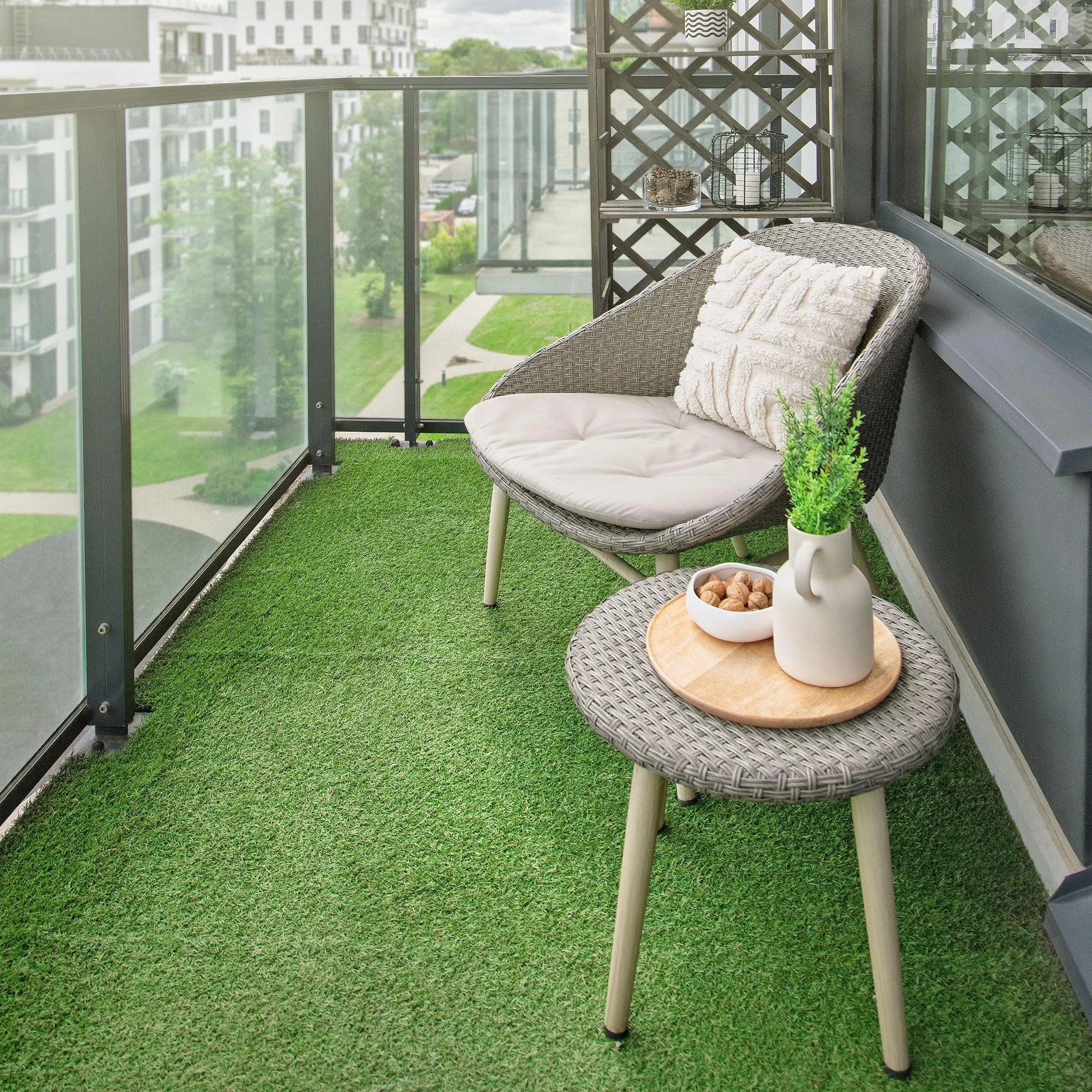 ML-Design Sztuczna Trawa 30x30 cm 3 m² Click System Odporna na UV