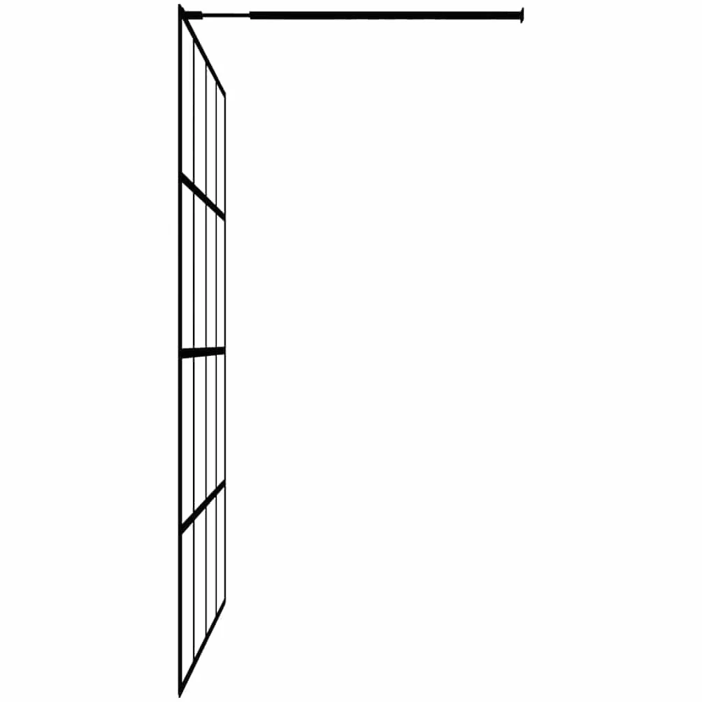 Ścianka prysznicowa Walk-in z przezroczystego szkła bezpiecznego 5 mm 90 x 195 cm z profilem aluminiowym i regulowanym drążkiem podporowym ze stali nierdzewnej do łazienki, ochrona przed