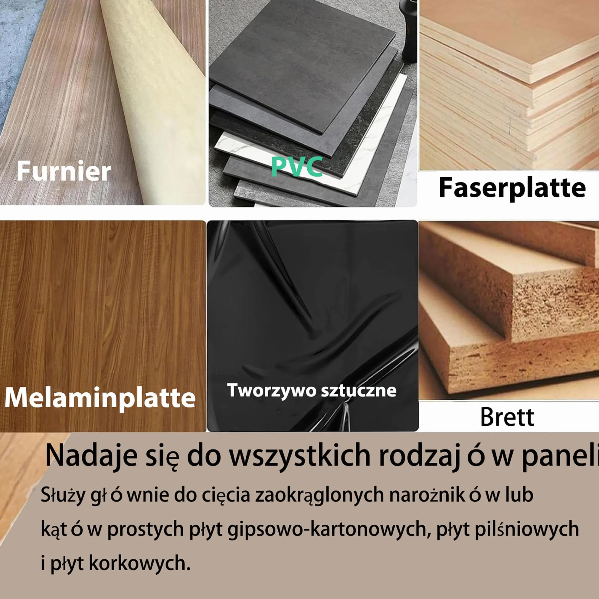 Przenośny obcinak do forniru i drewna z wymiennym ostrzem antypoślizgowym