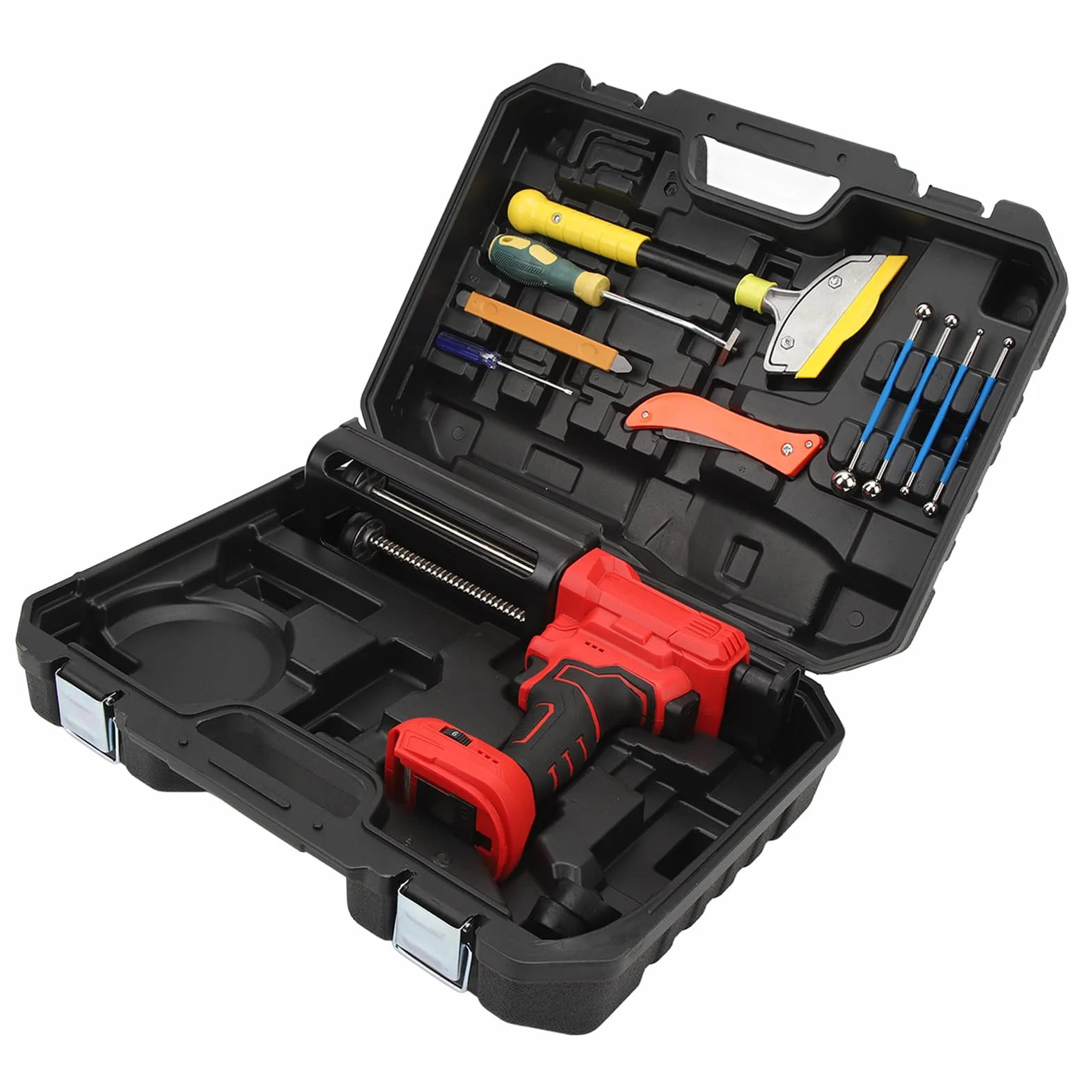 Generic Elektryczny Pistolet do Uszczelniania Uszczelniaczy Ergonomiczny, 6-biegowy z możliwością Regulacji do Projektów Typu „zrób to sam” Siła Ciągu 800 N z Akcesoriami