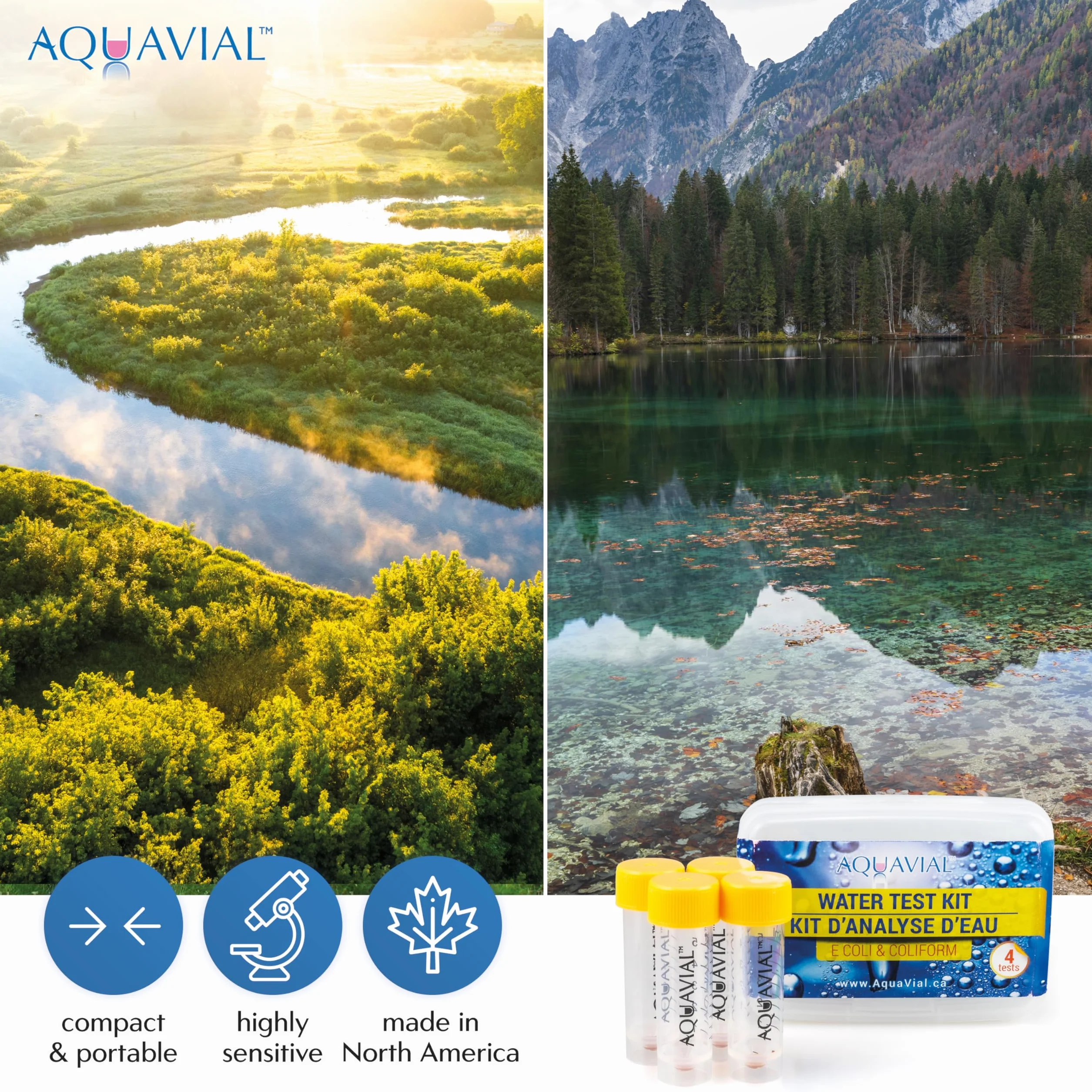 E.Coli and Coliform zestaw do testowania wody, 4-pak