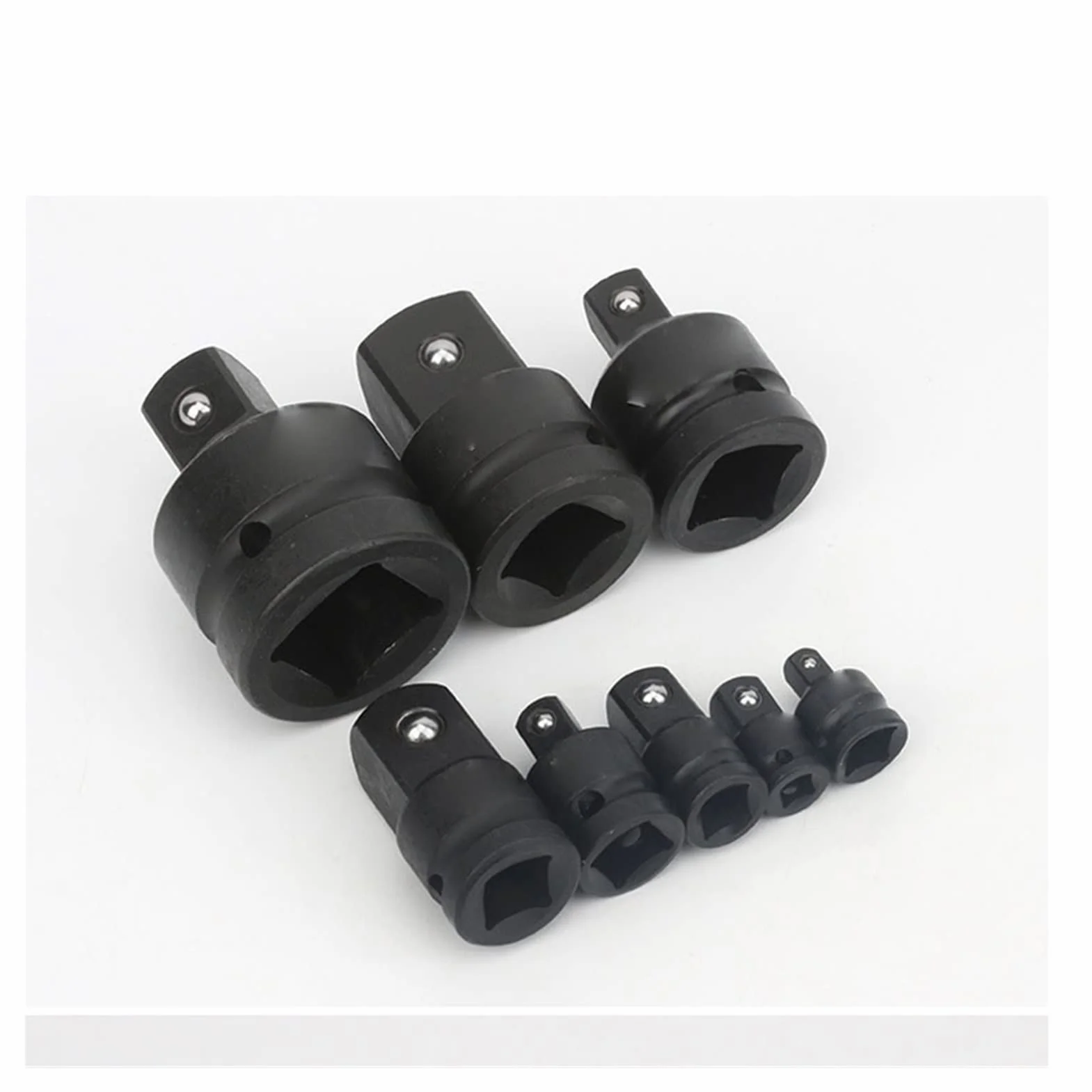 QIANHUI 1/10.2 cm 3/20.3 cm 1/5.1 cm 3/10.2 cm 2.5 cm adapter udarowy sterownika metryczny Cr-Mo adapter gniazda udarowego reduktor narzędzie adapter do klucza udarowego i pneumatycznego (kolor: