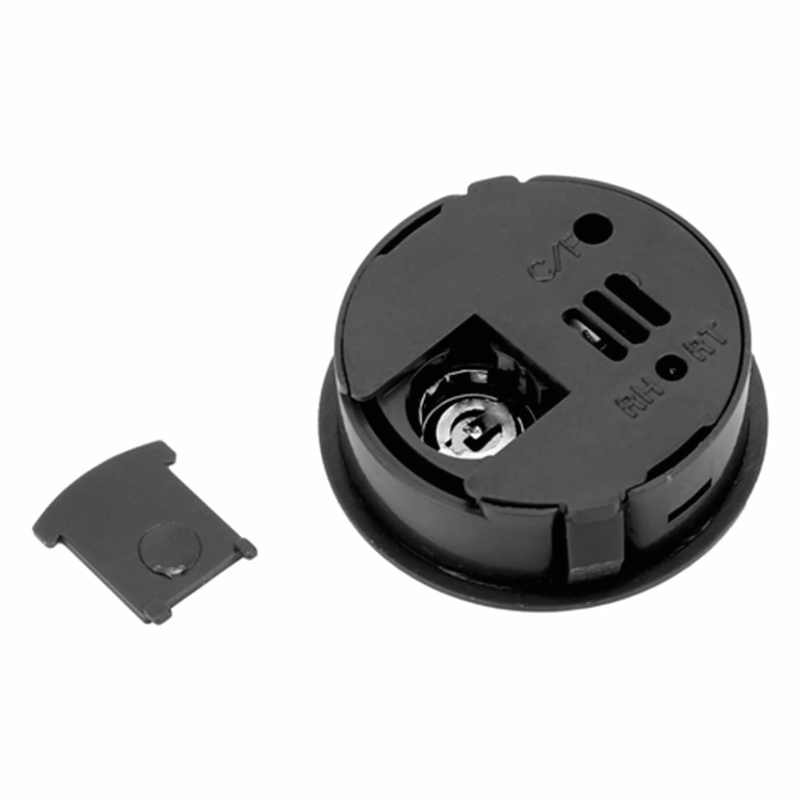 Cyfrowy termometr LCD Higrometr wilgotności Temperatura Miernik wewnętrzny do szafek chłodniczych ABS 45x14 (Black)