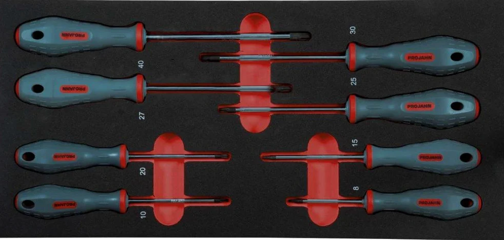 5999-073 Wkrętak Torx wkładka z otworem, 8-częściowy zestaw