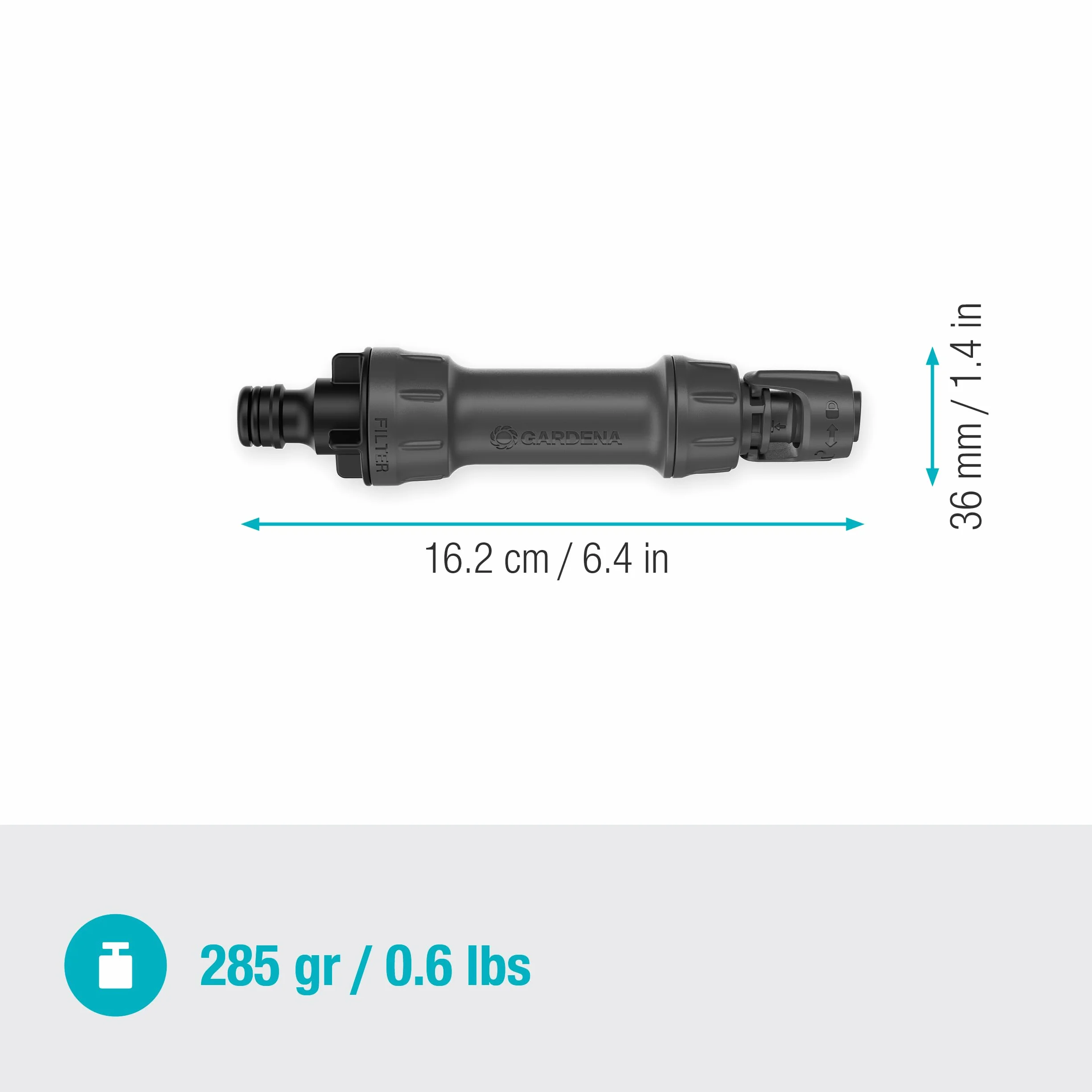Gardena system Micro-Drip urządzenie podstawowe 1000: Moduł początkowy automatycznego systemu nawadniania, redukuje ciśnienie i filtruje wodę, prosta technika połączeniowa (13333-20)