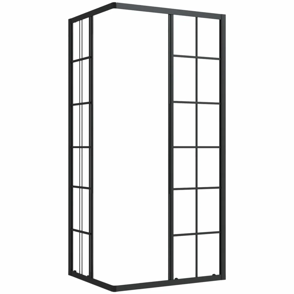 Kabina prysznicowa z profilem aluminiowym, 90 x 70 x 180 cm | Szkło bezpieczne ESG, ściana boczna z przezroczystego szkła, łatwy montaż, w komplecie z materiałem montażowym