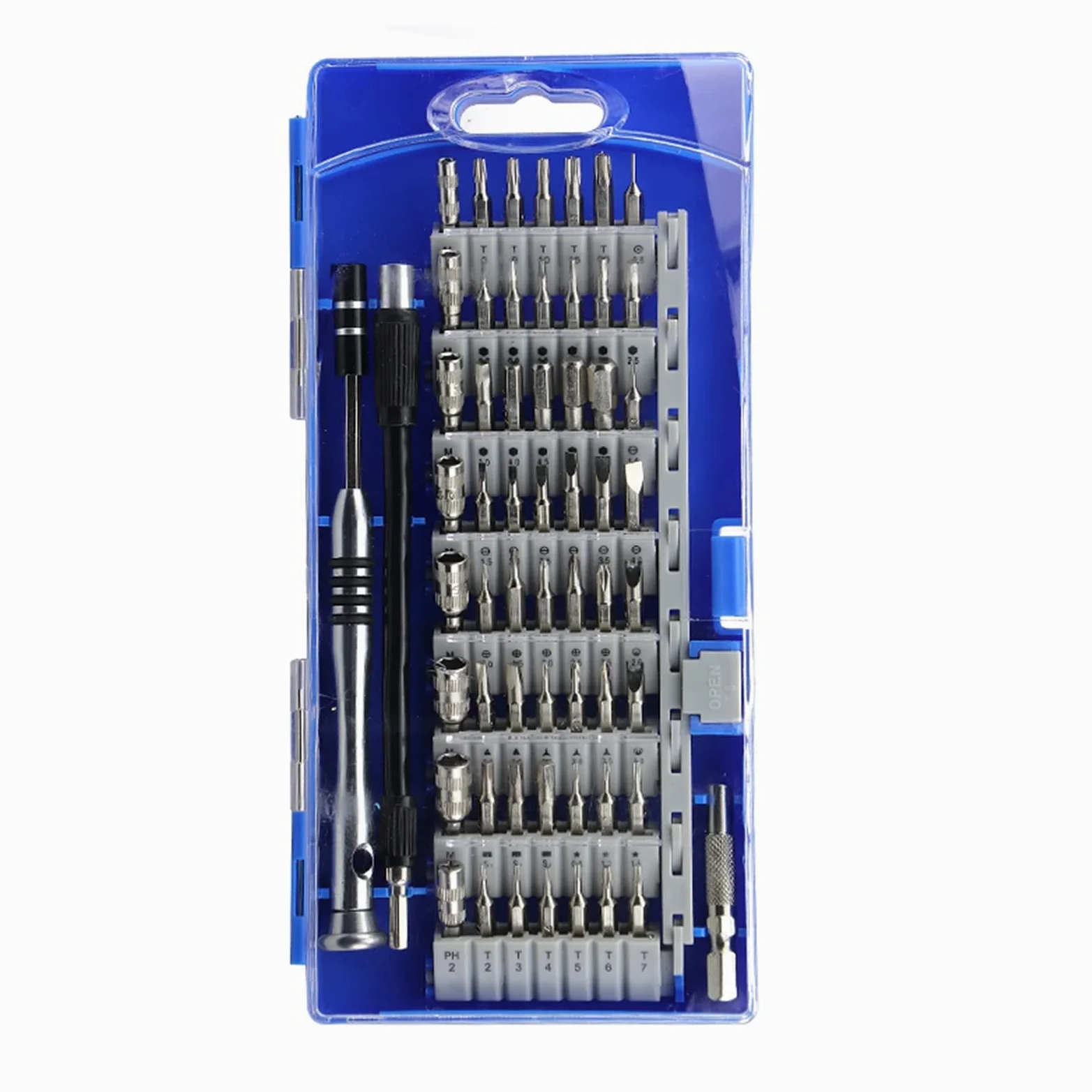 Śrubokręt Codzienny Użyj Zestawu Śrubowego 60/25 W 1 Precyzyjne Bity Magnetyczne Śruba Smart Home Set Mini śrubokręt do iPhone(Blauw)