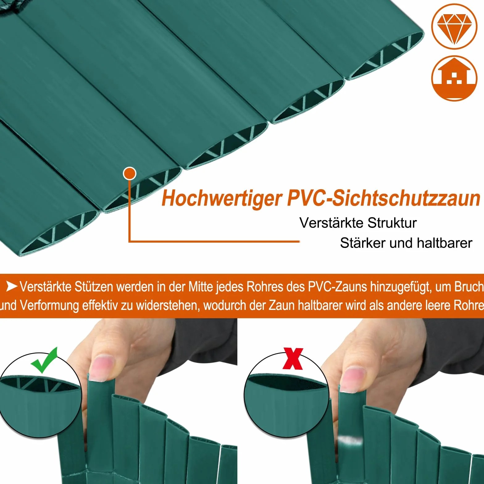 Mata maskująca PCW ogrodzenie balkonowe 160x1000 cm zielona