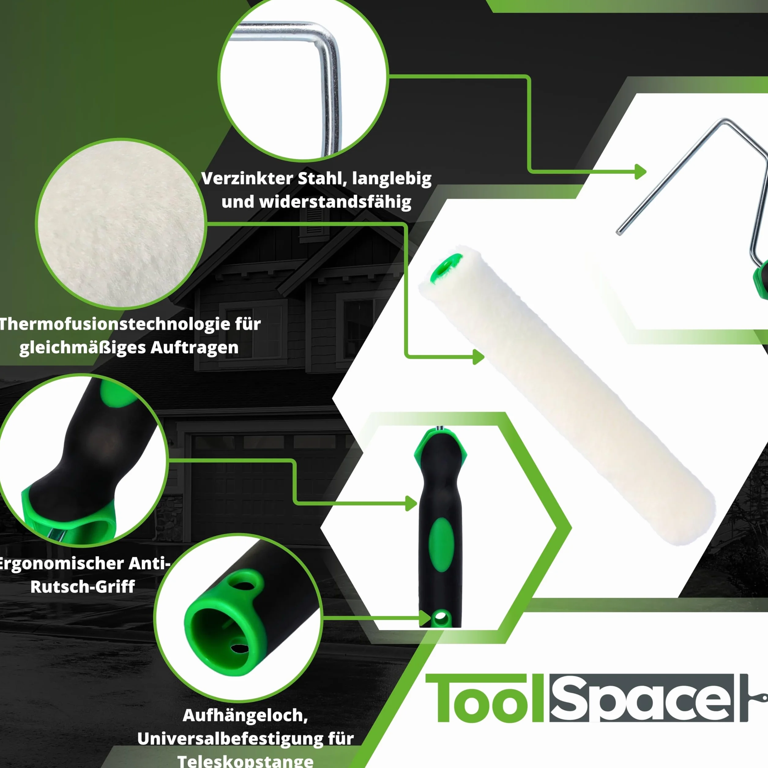 ToolSpace | ZESTAW 10x VELUR 15CM + RĄCZKA 2K