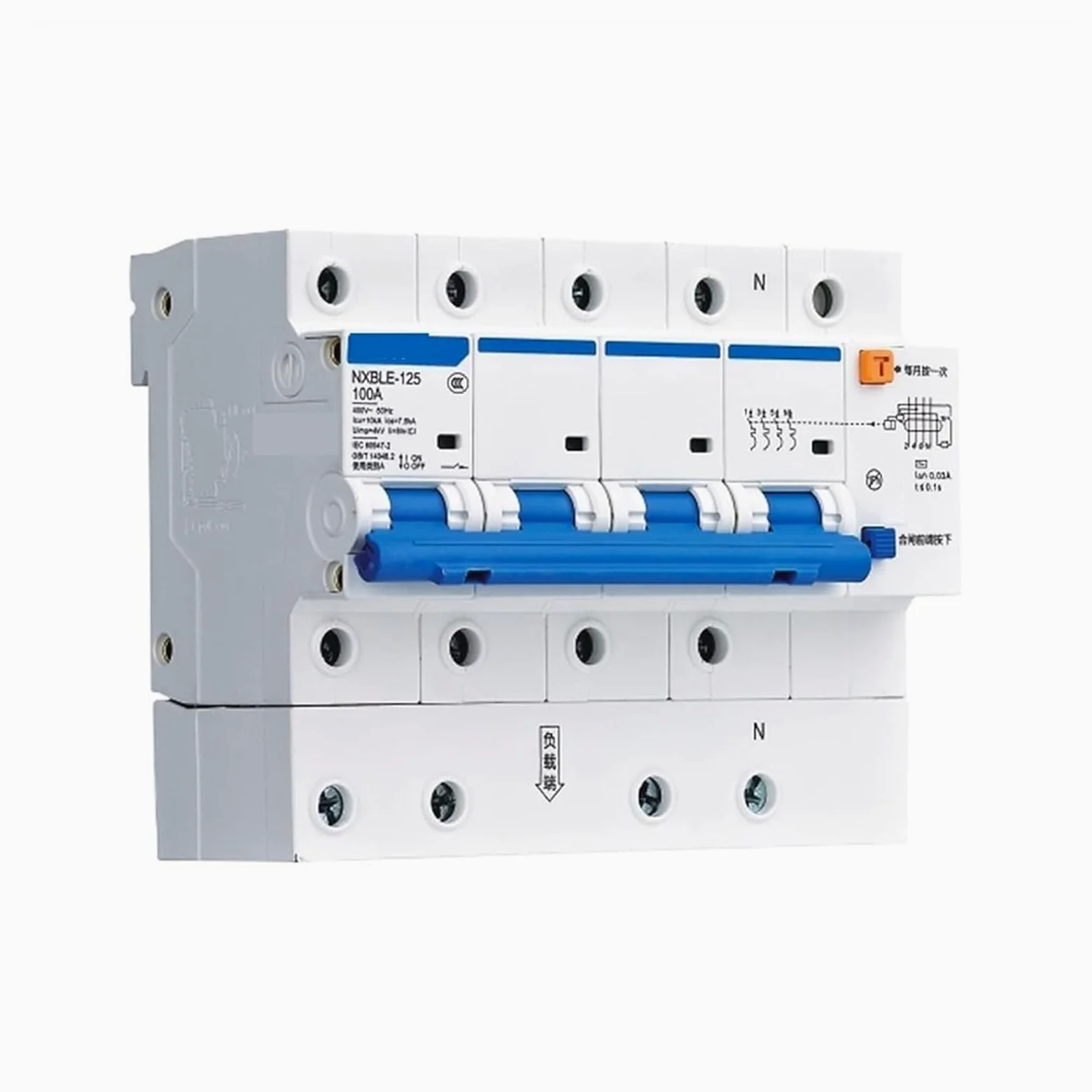 Wyłącznik automatyczny AC230/400V NXBLE32/63/125C typ przeciążenia zwarcie 25 32 40 50 63 80 100 A prąd resztkowy działanie 1 szt. kolor: 1P N rozmiar: NXB (1P N, NXBLE-63 C20)