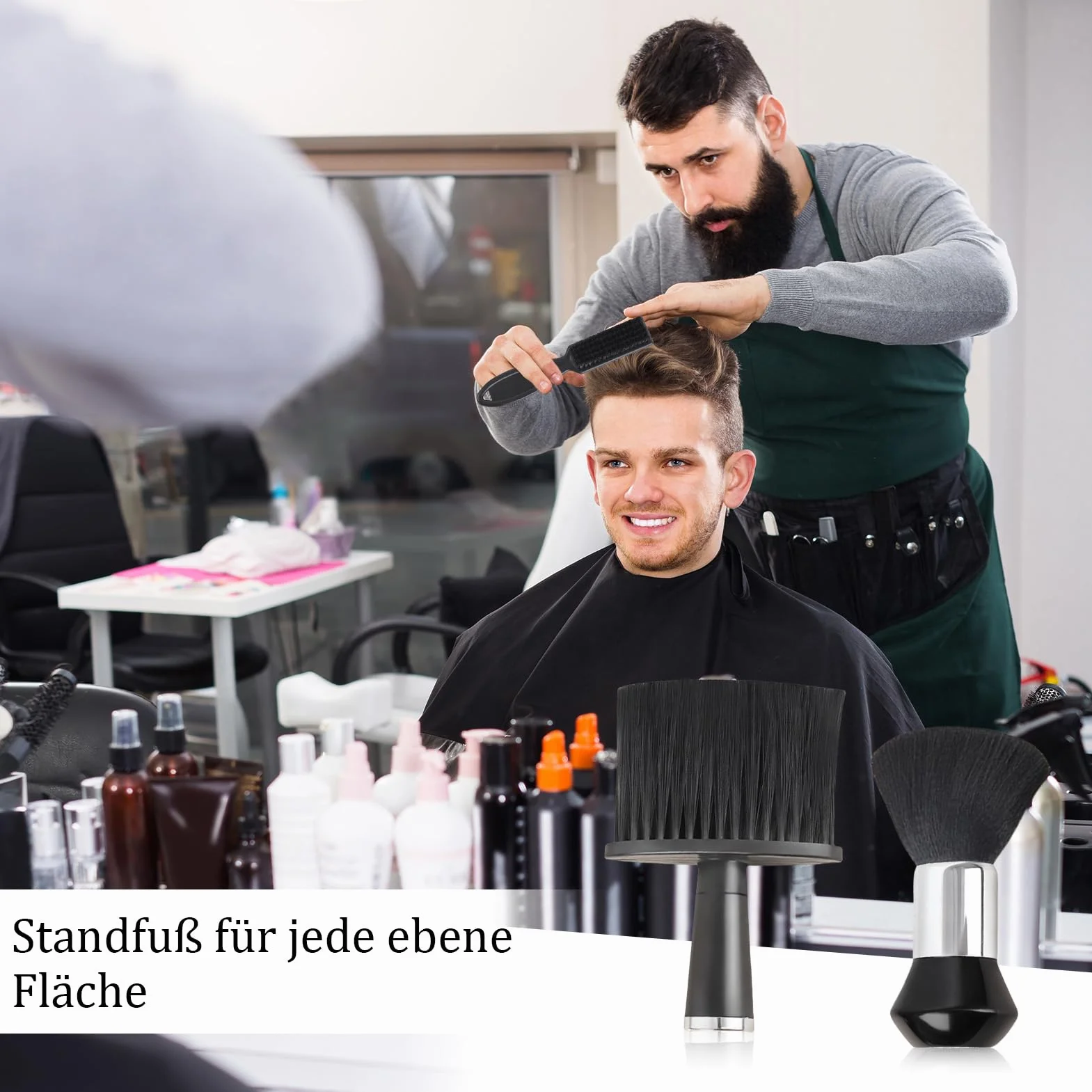 3 sztuki szczotek fryzjerskich, zestaw fryzjerski, zestaw pędzli do karku, szczotka fryzjerska, pędzel do włosów fryzjerski, profesjonalne akcesoria fryzjerskie do salonu fryzjerskiego, czyszczenie