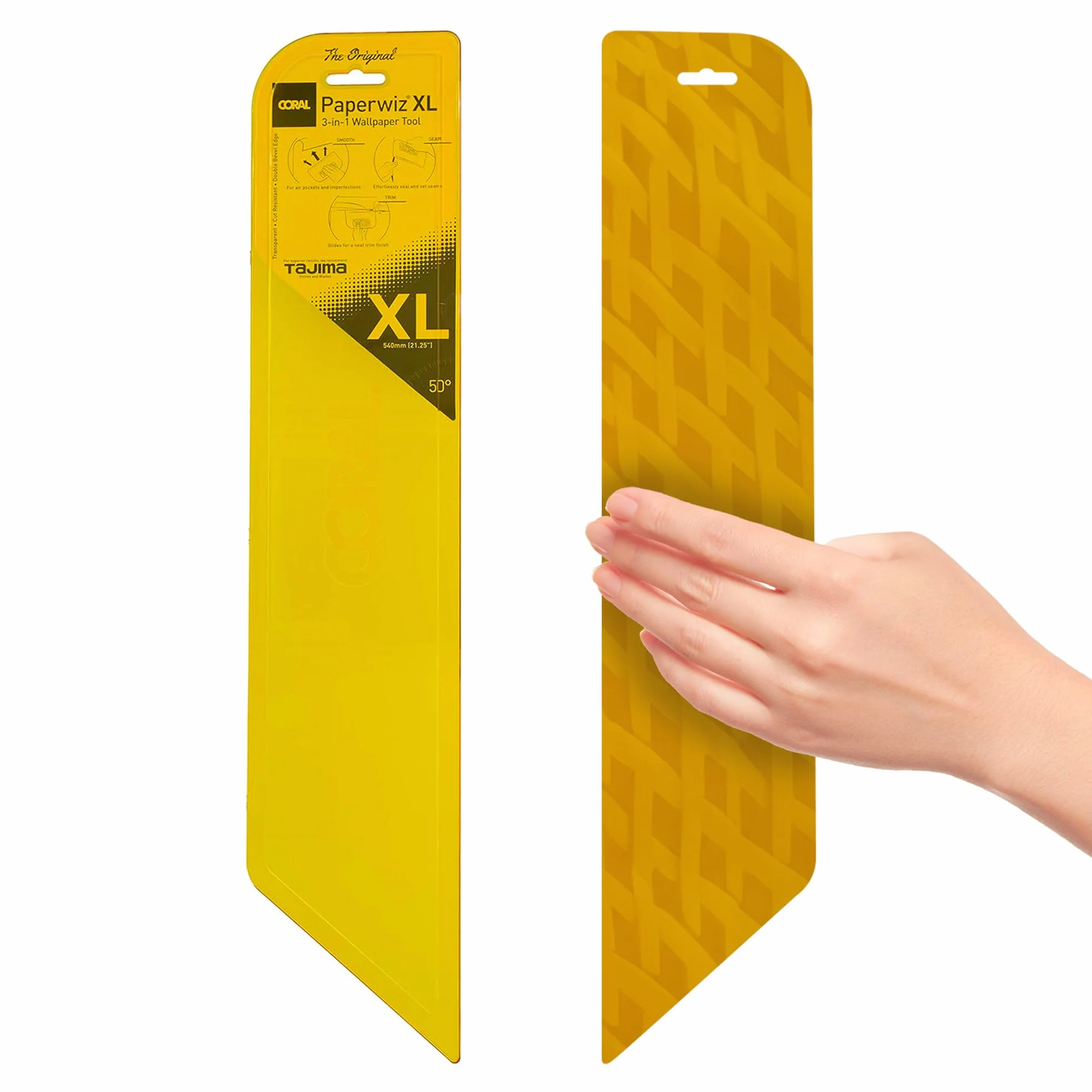 Coral 69502 Paperwiz XL 21-calowe narzędzie do tapet 3 w 1, oryginalne, żółte