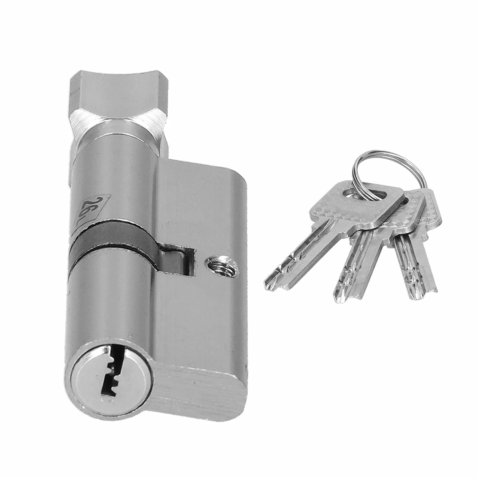 Cylinder Zamka, Części Zamienne do Zamka Drzwi Cylinder Zamka ze Stopu Aluminium i żelaza Wkładka z Rdzeniem Zamka Drzwi z Kluczem do Drzwi o Grubości 35–50 Mm